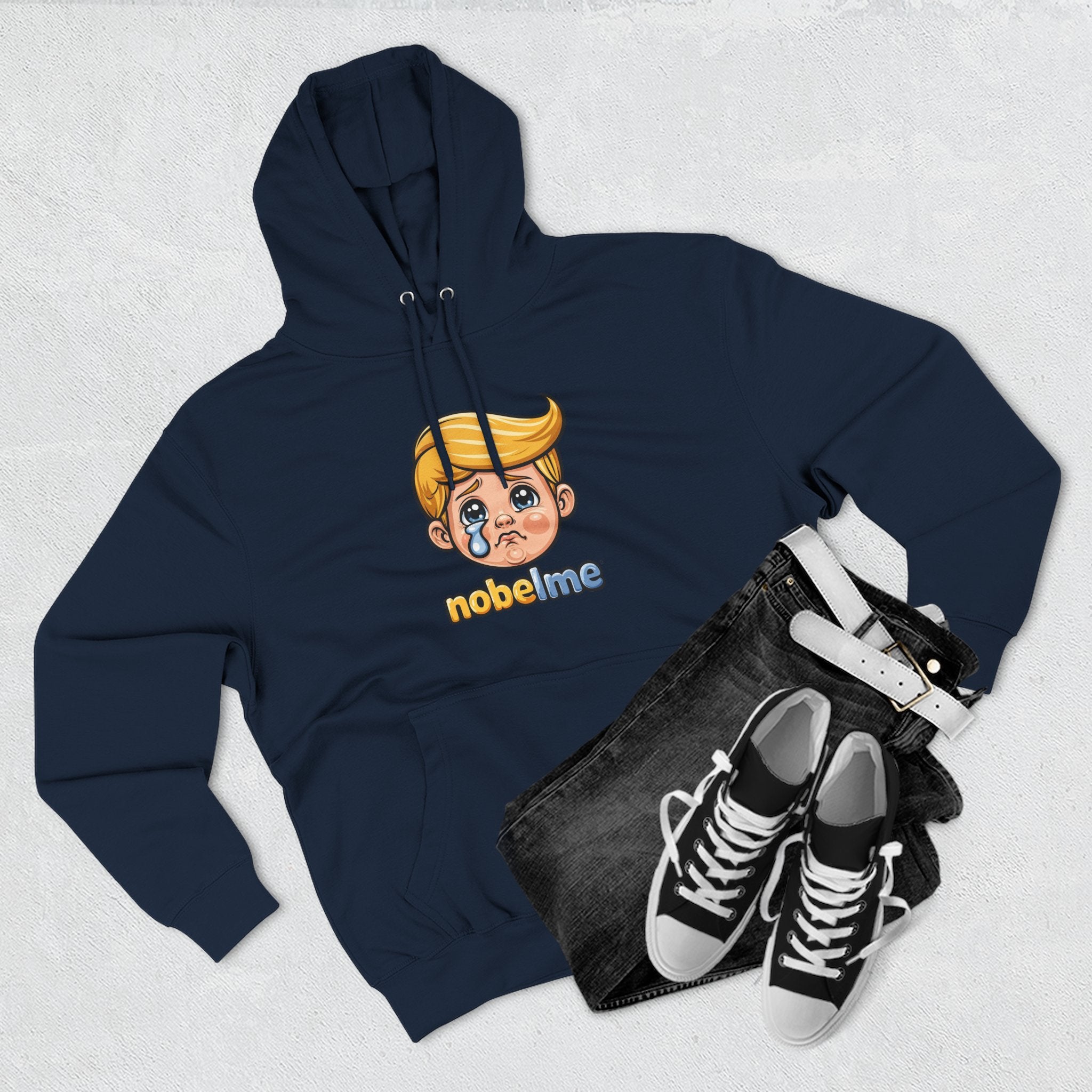 Sweat à capuche Cartoon Leader, satire politique pop art, pull streetwear humoristique, sweat à capuche personnage satirique | Logo visage de dessin animé