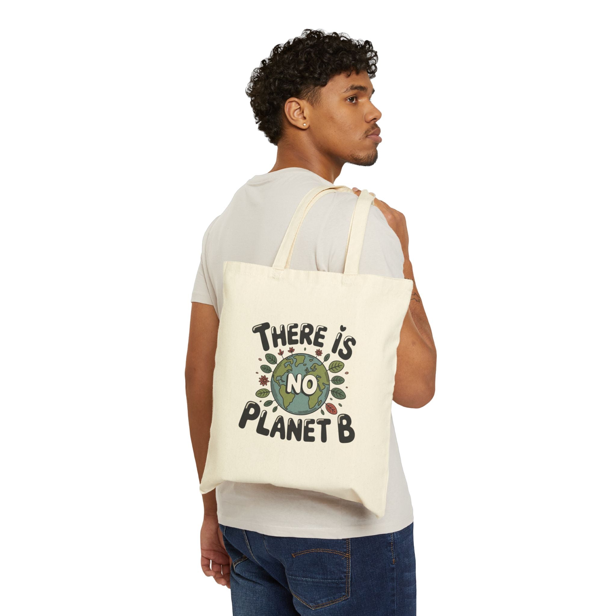 There Is No Planet B Tote Bag | Eco Earth Illustration, Reusable Cotton Canvas, shopper bag (Copy)