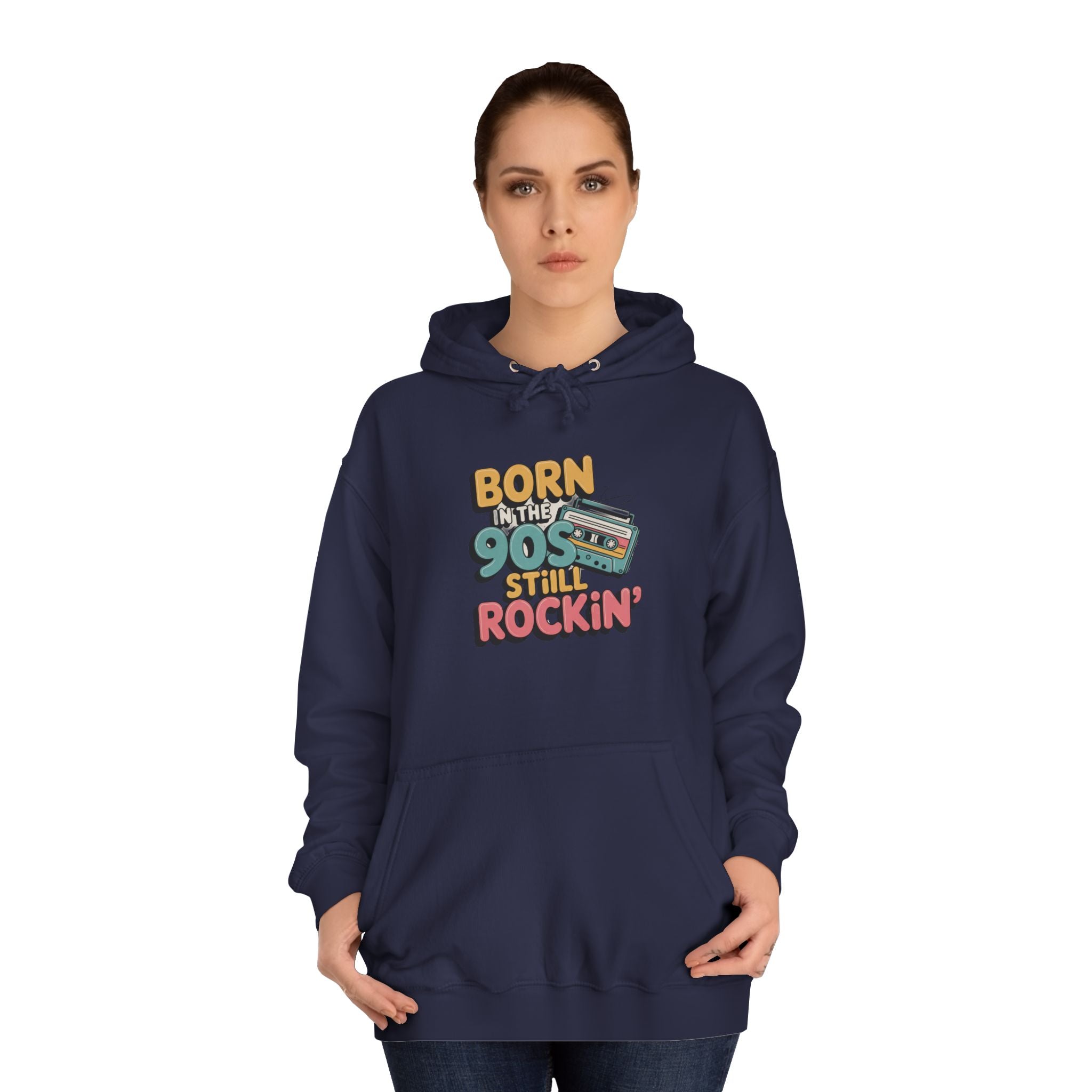 Born in the 90s Still Rockin Hoodie | Retro Cassette 90s Nostalgia