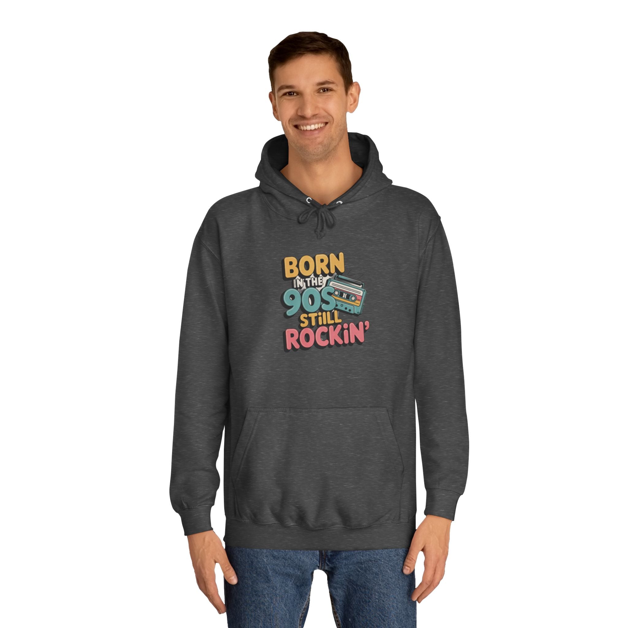 Born in the 90s Still Rockin Hoodie | Retro Cassette 90s Nostalgia