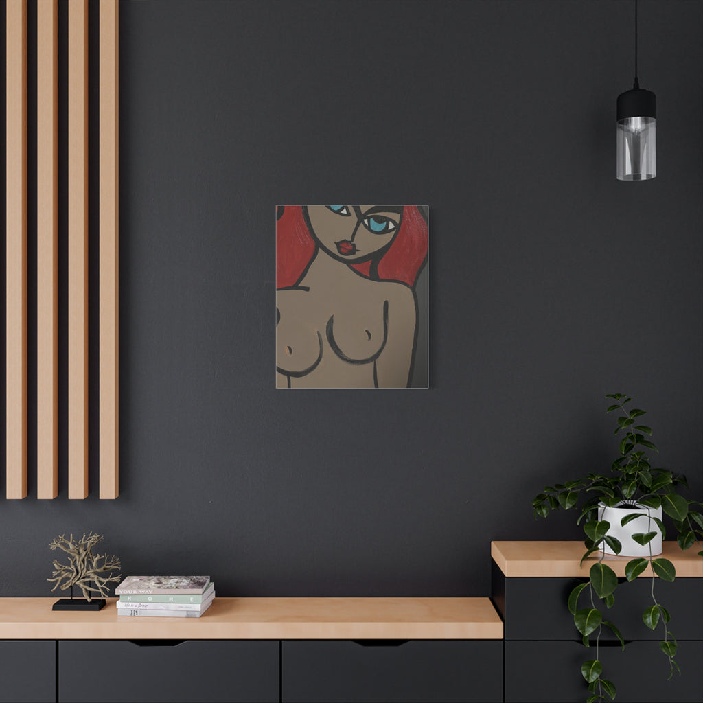 Portrait abstrait de femme nue sur toile | Art contemporain