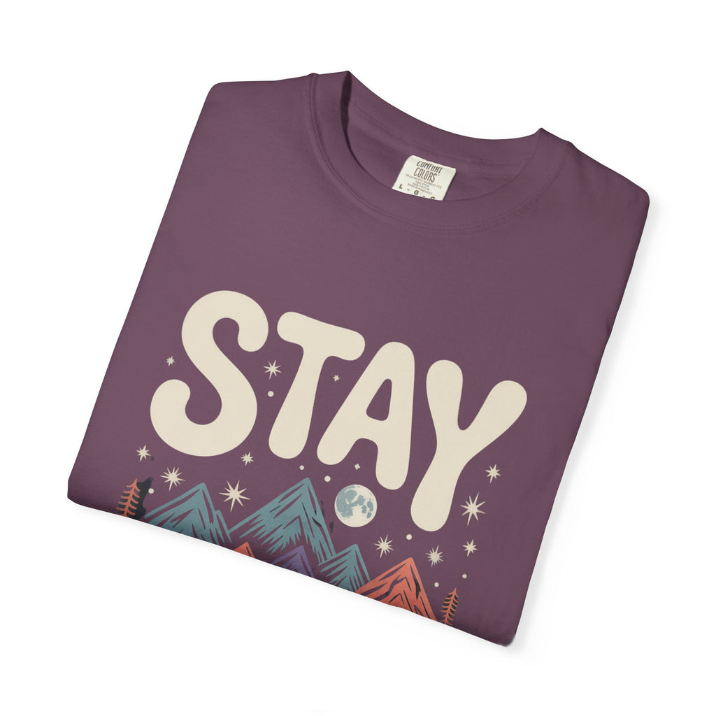 Stay Wild mountain design T-shirt | adventure typography tee