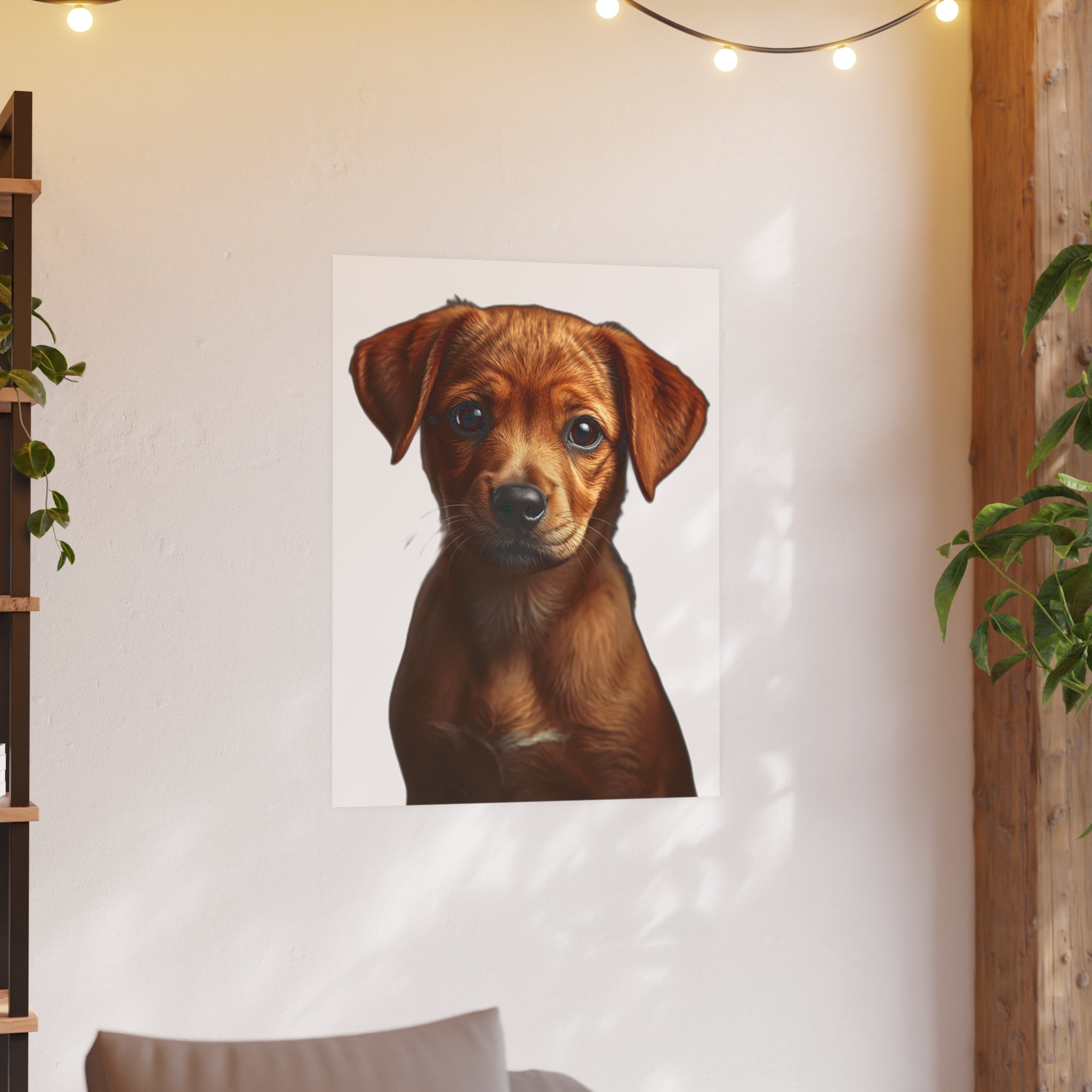 Puppy Portrait Poster | Satin Matte Dog Poster, animal lover poster