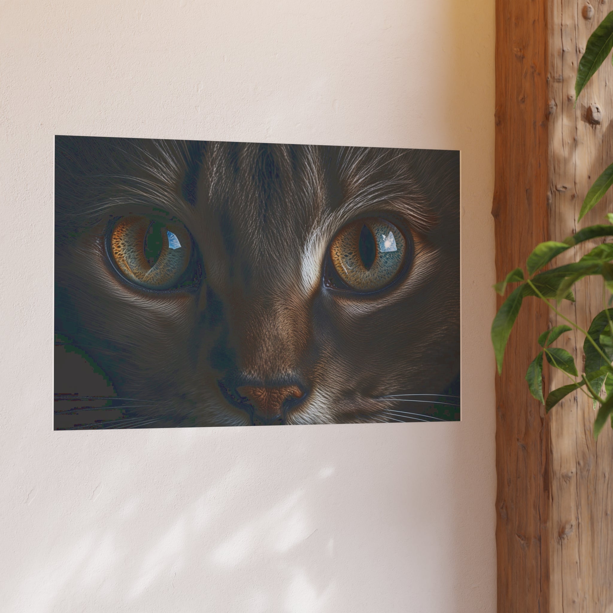 Close-Up Cat Eyes Poster | Cat Eyes Wall Art, cat lover poster