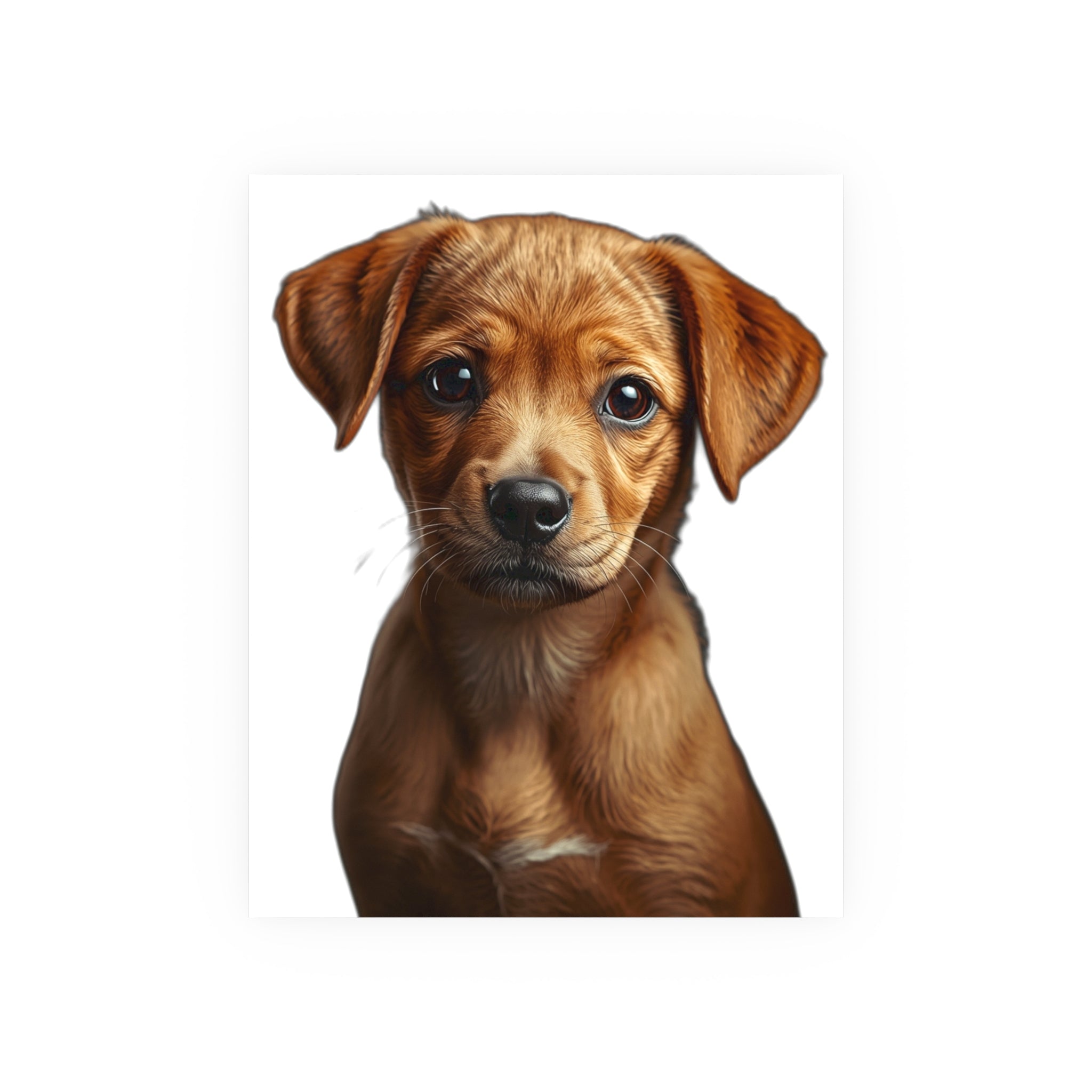 Puppy Portrait Poster | Satin Matte Dog Poster, animal lover poster