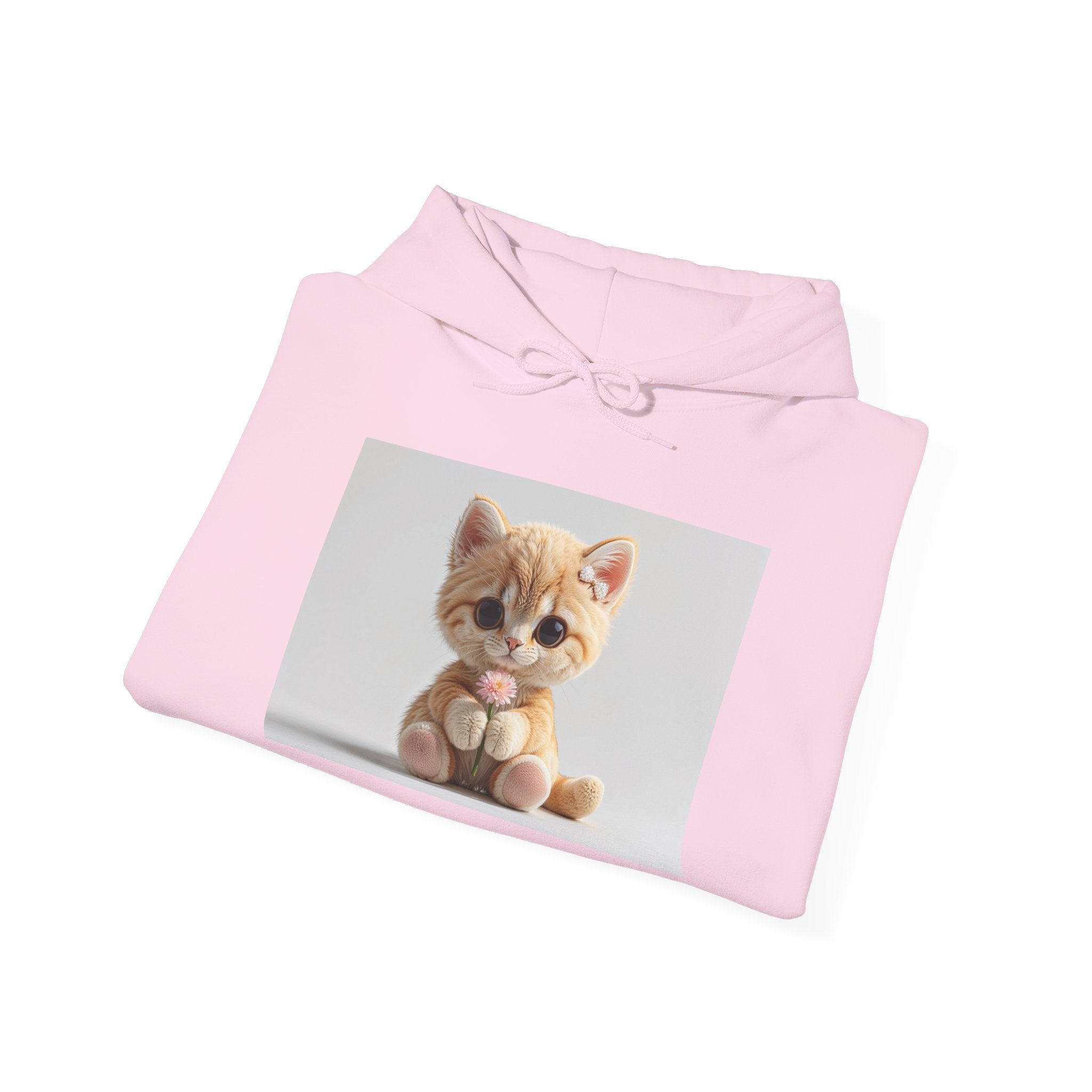 Sweat à capuche chaton assis mignon, illustration de chat mignon | Sweat-shirt chat kawaii