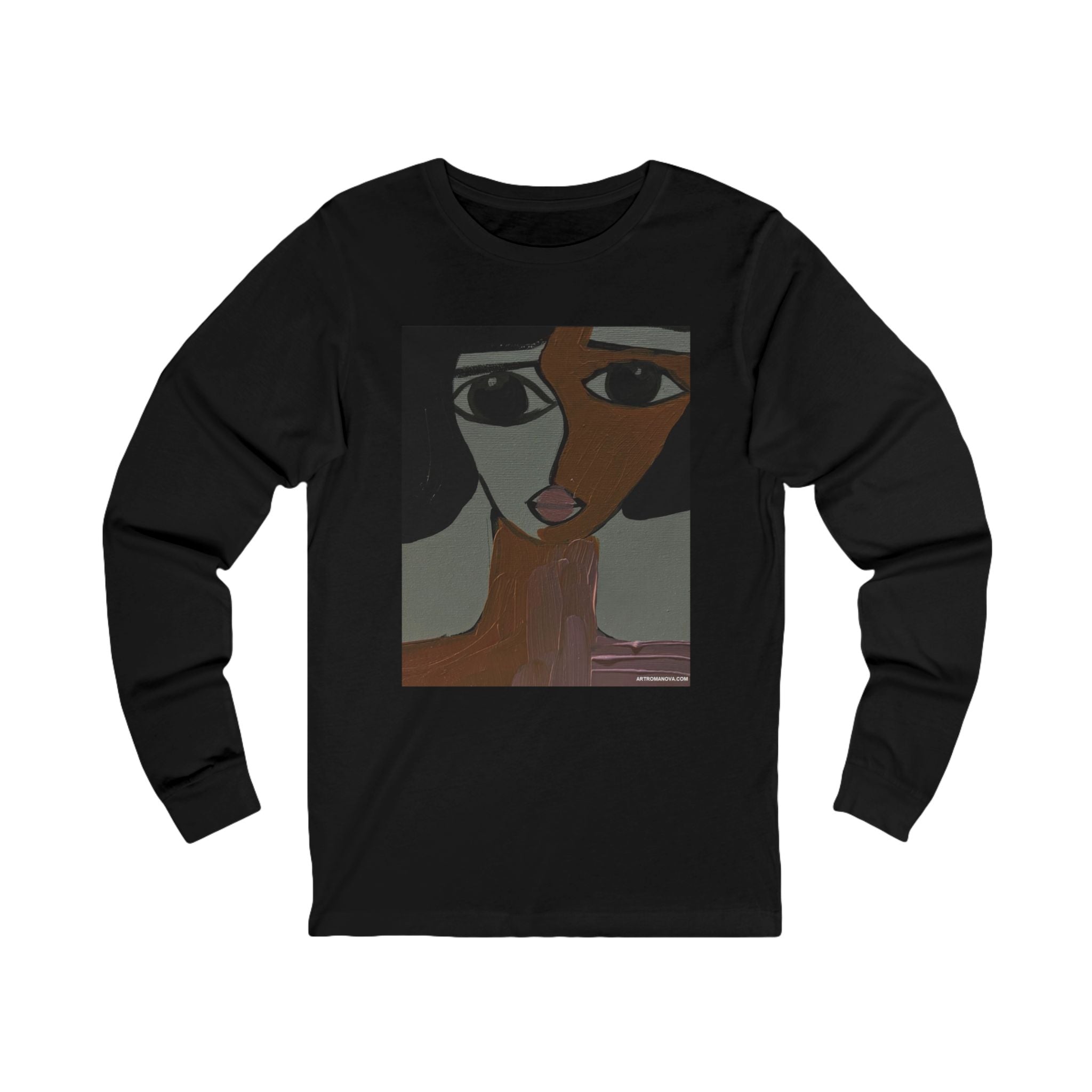 Long Sleeve Tee | Modern Art, Unisex Graphic Tee, Painterly Nude Portrait, Museum-Quality Print