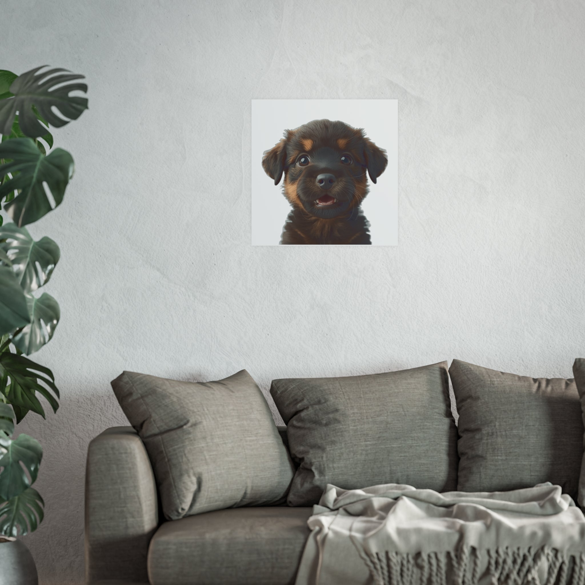 Smiling Rottweiler Puppy Poster | funny dog Poster, dog lover poster