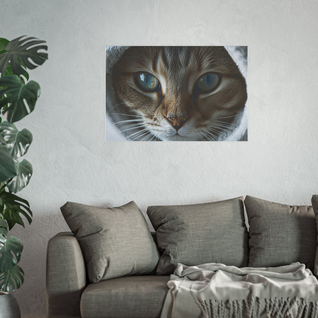 Close-Up Cat Eyes Poster | Cat lovers Poster, cat wall art