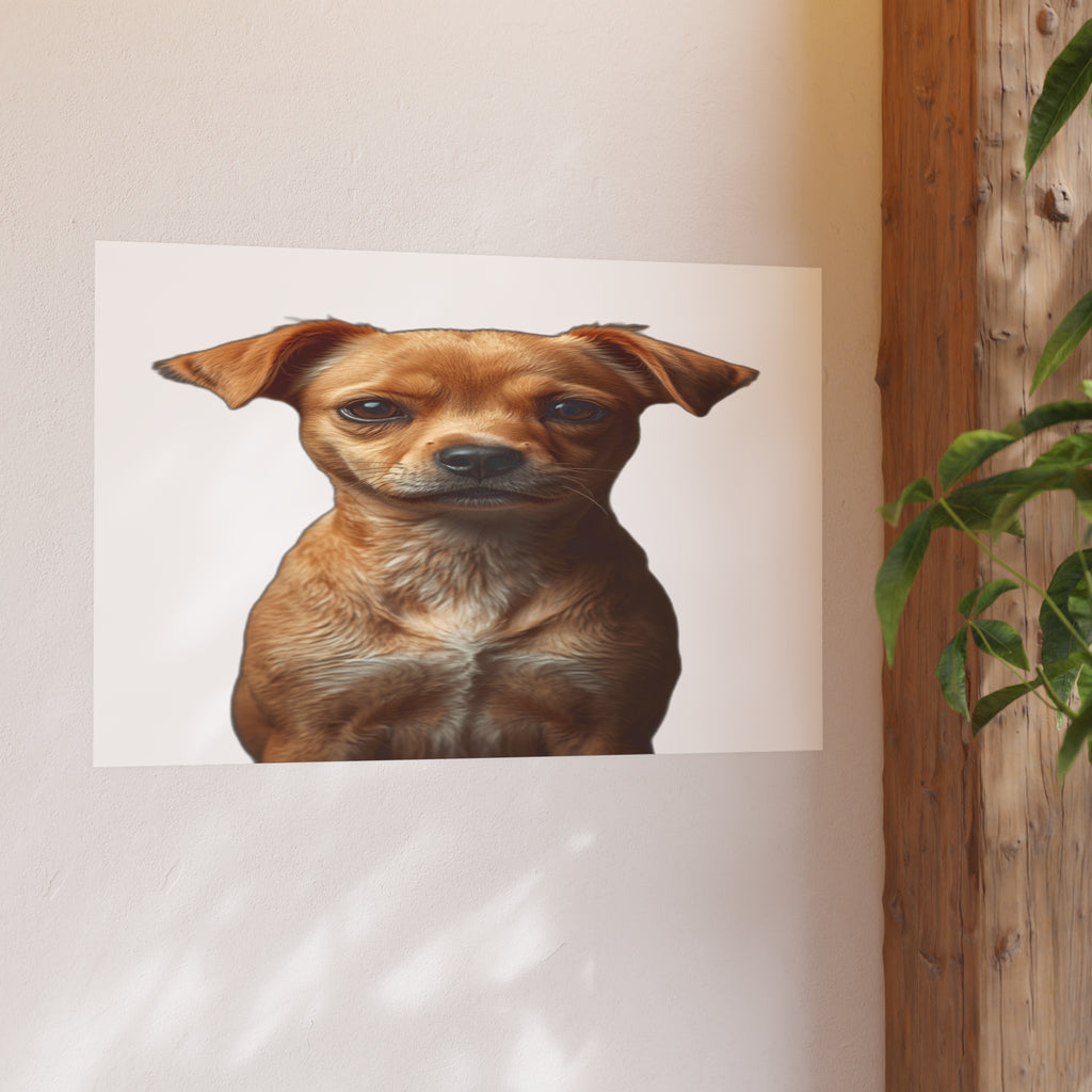 Puppy Portrait Poster | Dog Wall Art, dog lover poster
