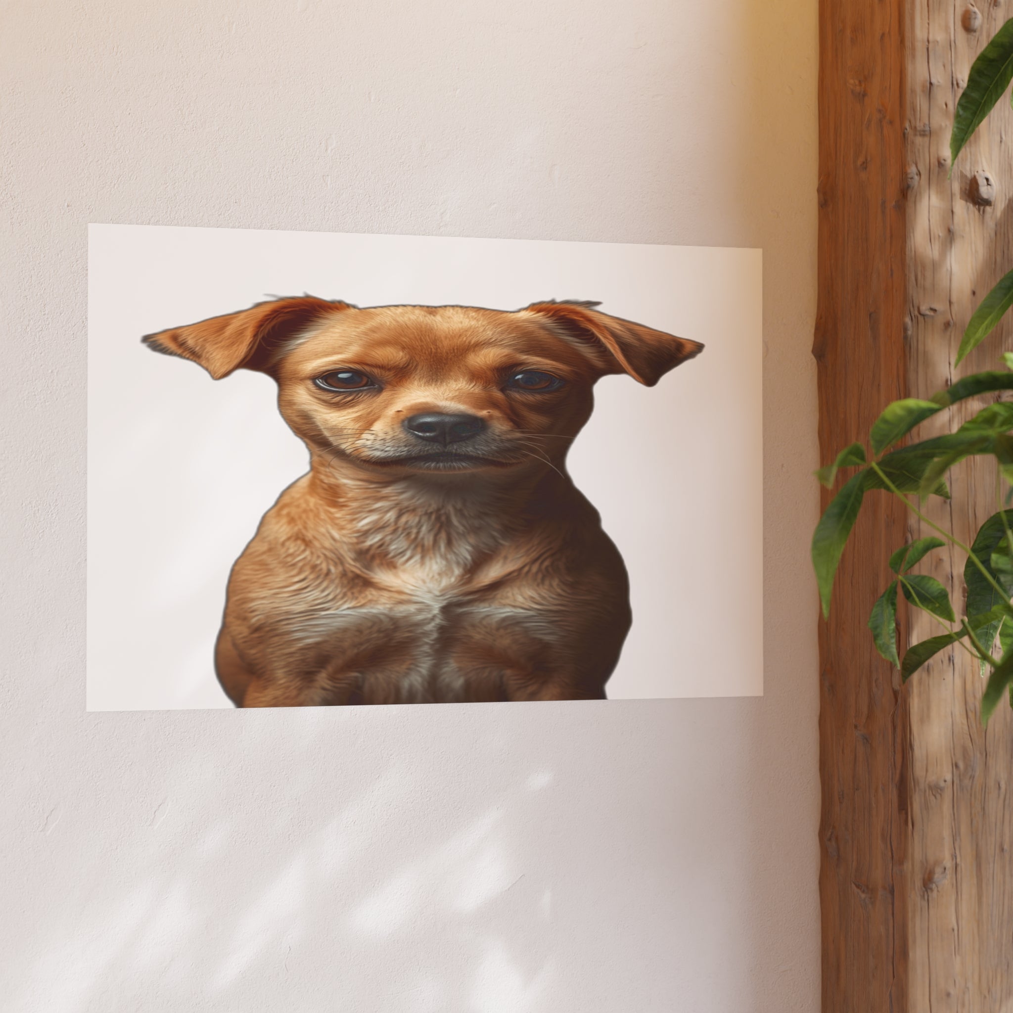 Puppy Portrait Poster | Dog Wall Art, dog lover poster