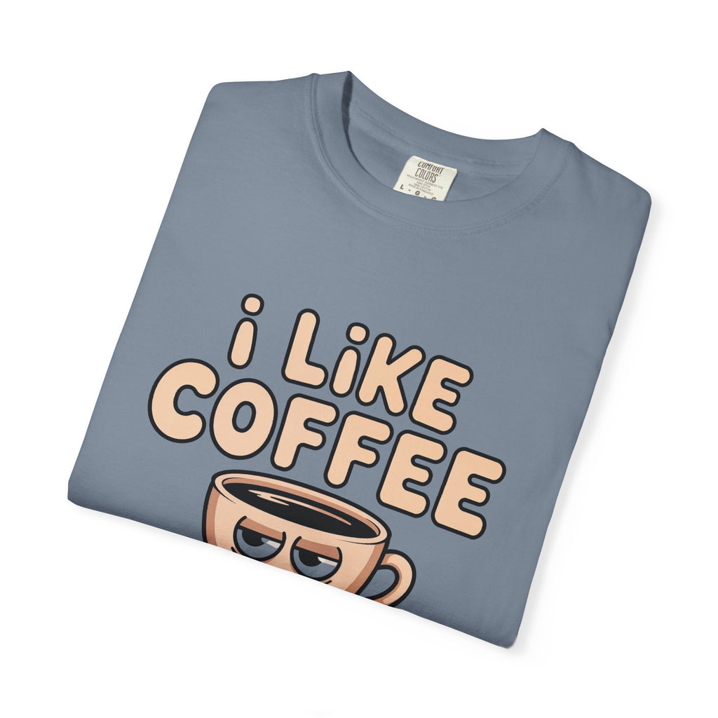 I Like Coffee More Than People T-Shirt, Funny Slogan Tee Inspirational Self Love Shirt Motivational Graphic Tee
