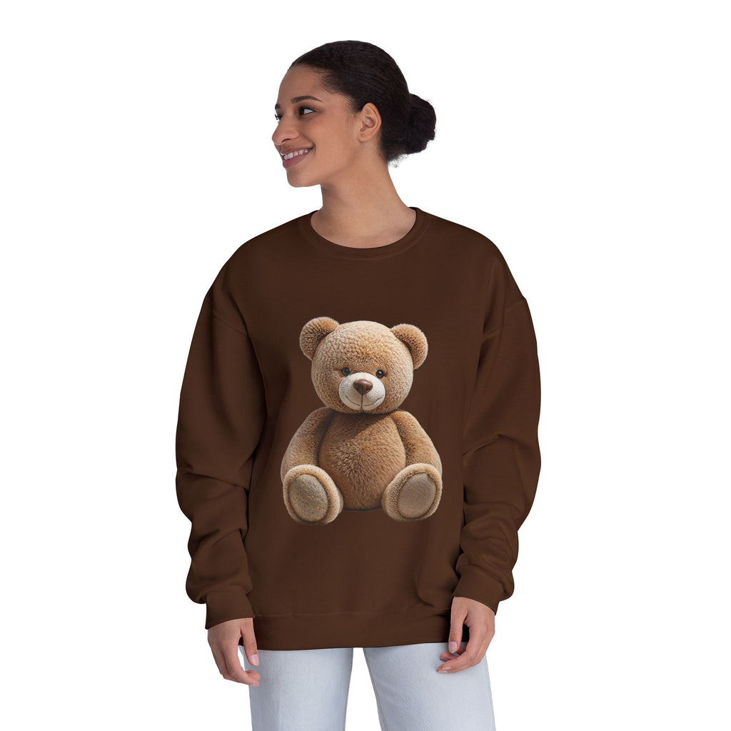 Sweat-shirt imprimé ours en peluche marron | Illustration de jouet mignon