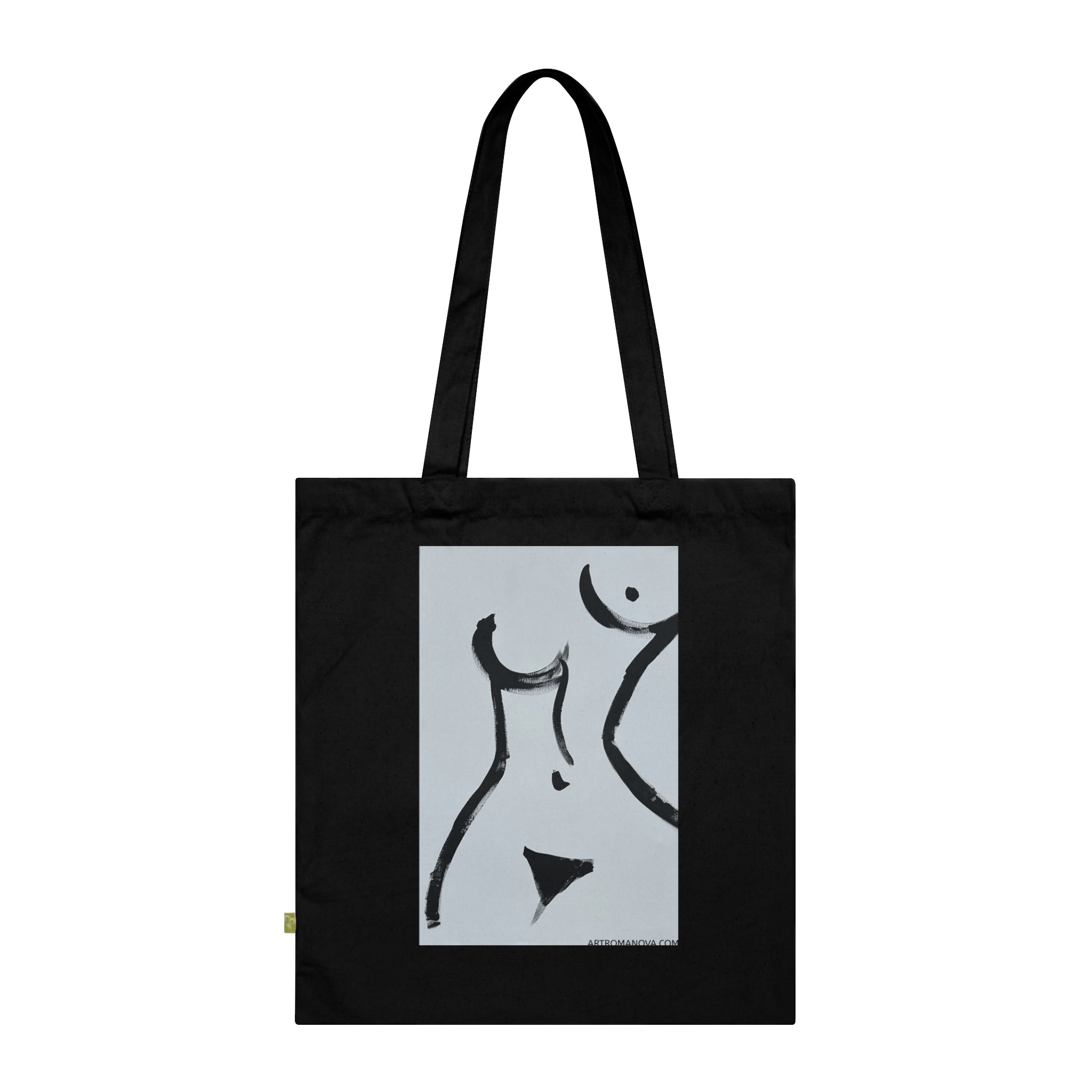 Sac fourre-tout pour femme | Toile à motifs de corps, fait main, en coton écologique