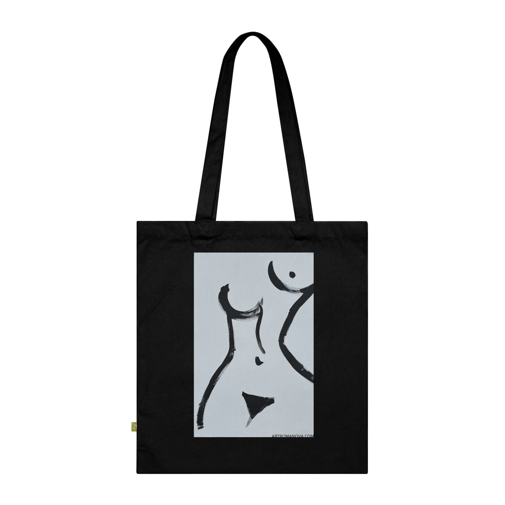 Sac fourre-tout pour femme | Toile à motifs de corps, fait main, en coton écologique