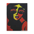 Toile de portrait abstrait à blocs de couleur