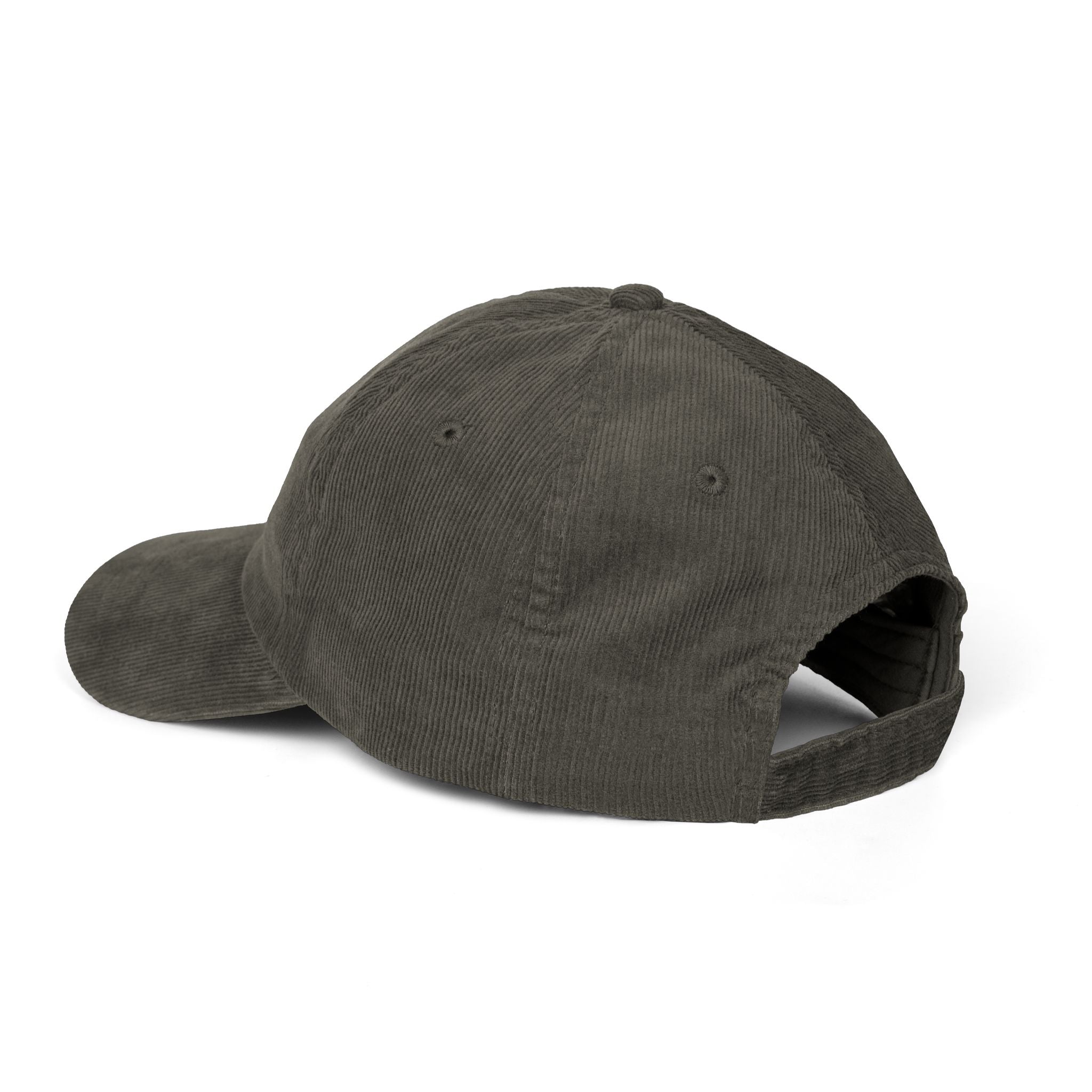 Casquette brodée avec un boxer marron | Casquette de baseball en velours côtelé