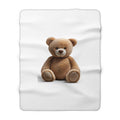 Couverture en polaire sherpa ours en peluche | Couverture enfant en peluche