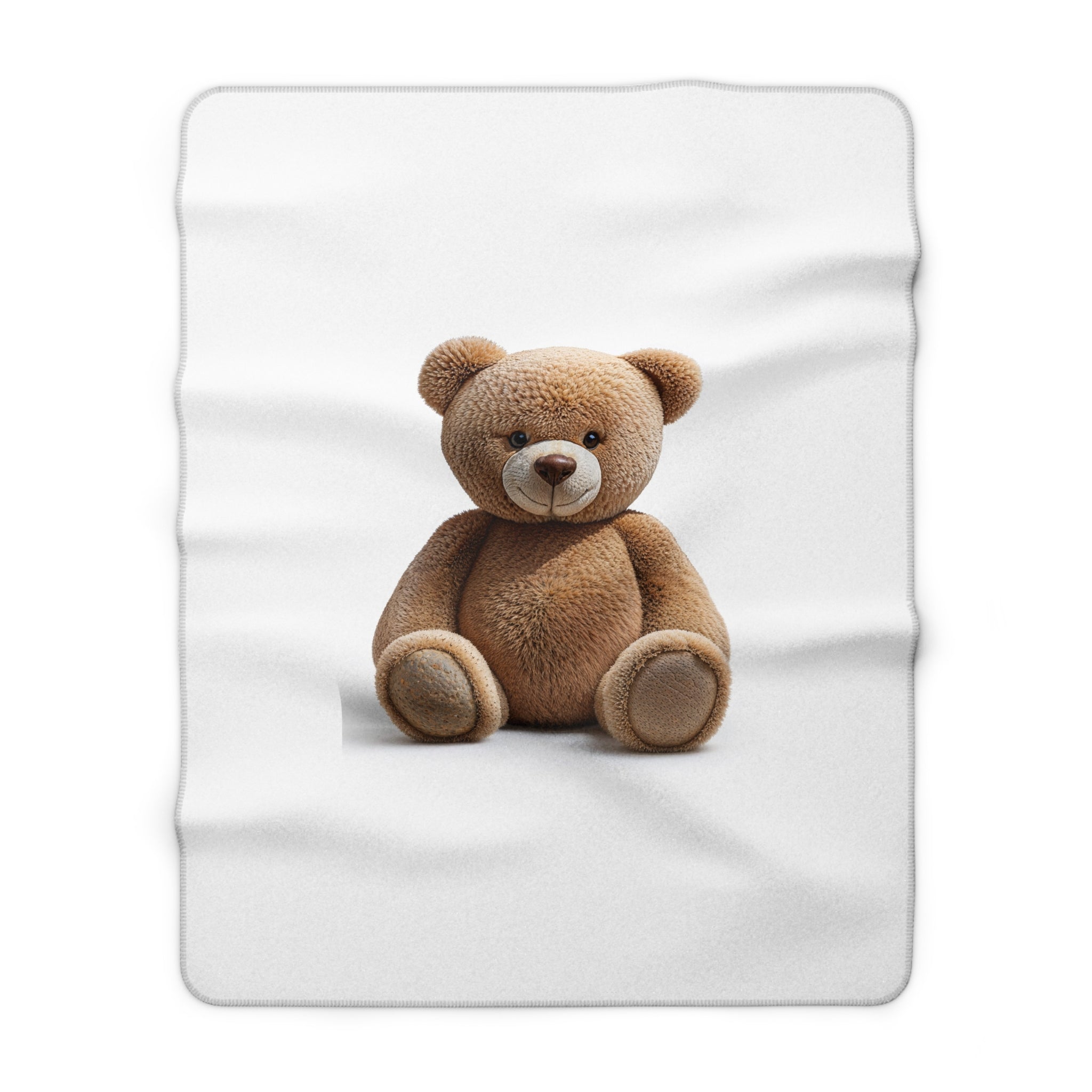 Couverture en polaire sherpa ours en peluche | Couverture enfant en peluche