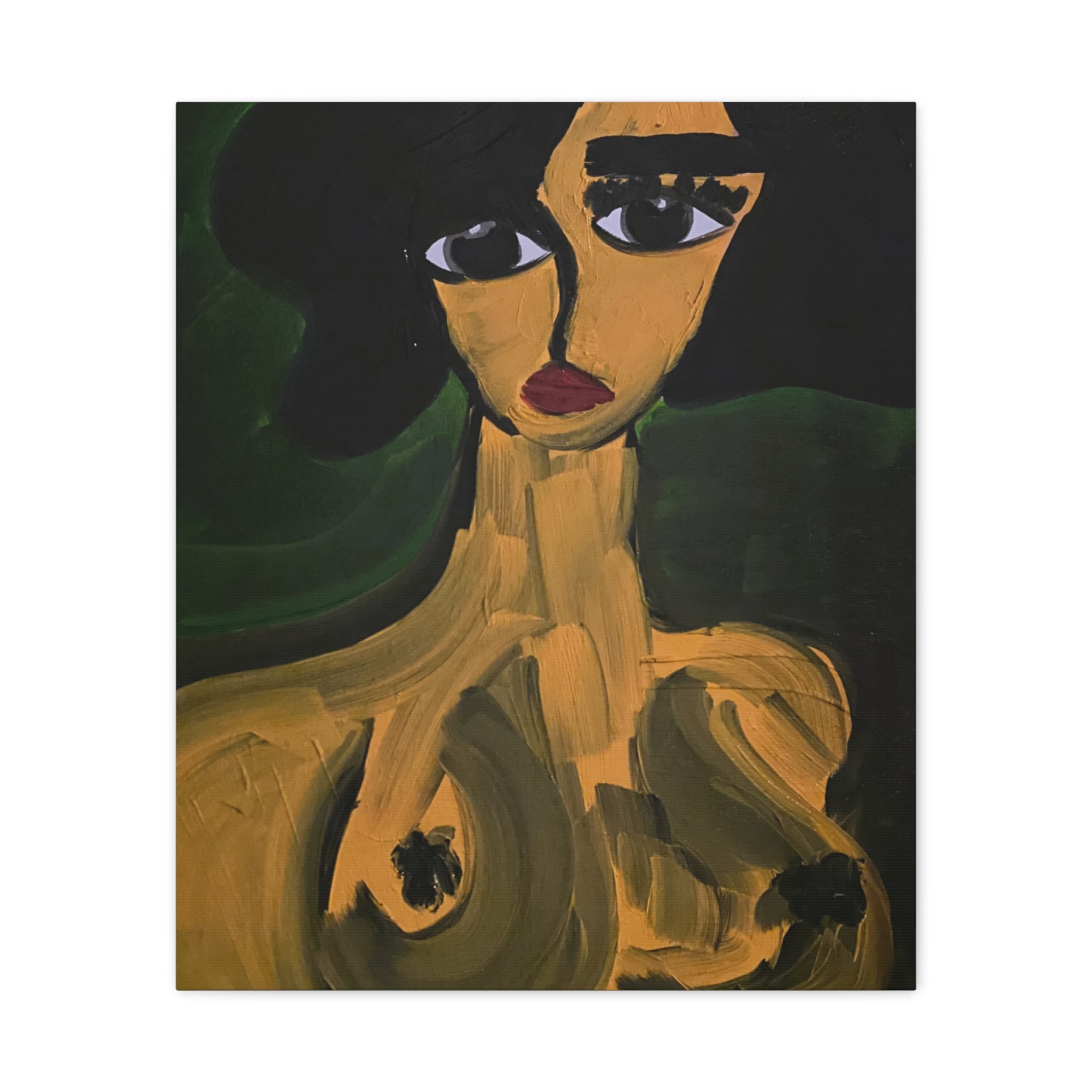 Toile de portrait abstrait | Art contemporain sur toile, art minimaliste