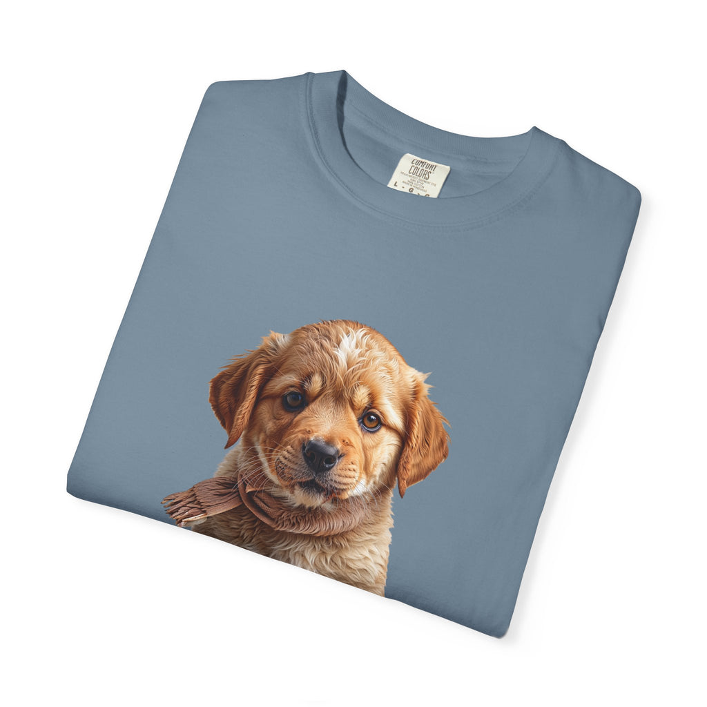 T-shirt chiot Golden Retriever | T-shirt photo de chien mignon