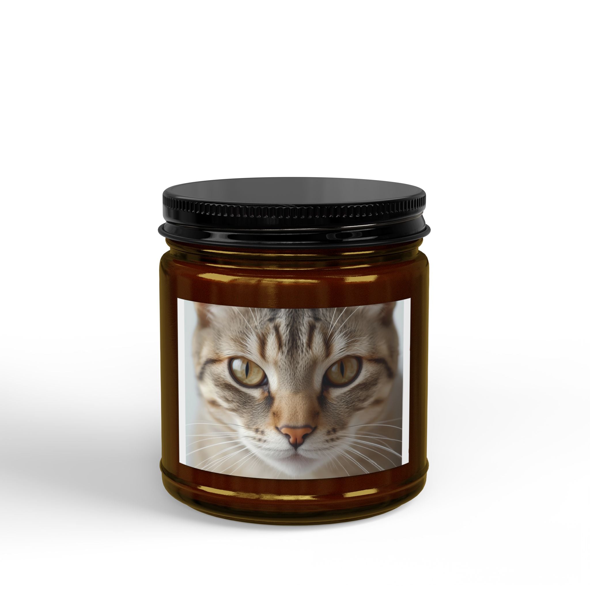 Bougies de soja avec portrait de chat, (4 et 9 oz)