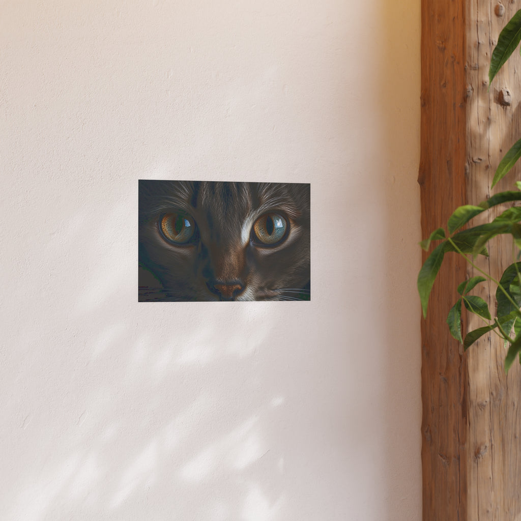Close-Up Cat Eyes Poster | Cat Eyes Wall Art, cat lover poster