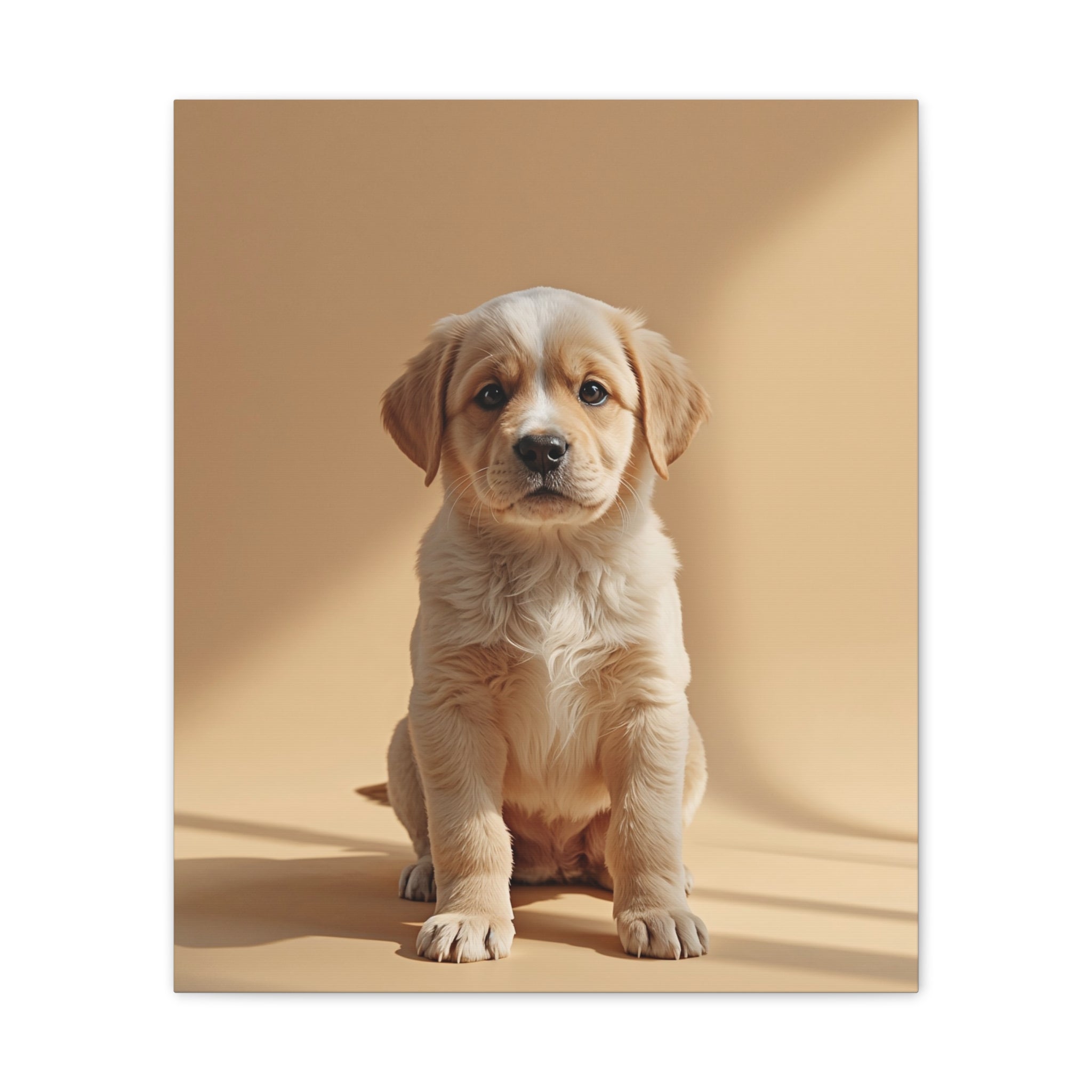 Golden Labrador Puppy Canvas, gift for dog lovers