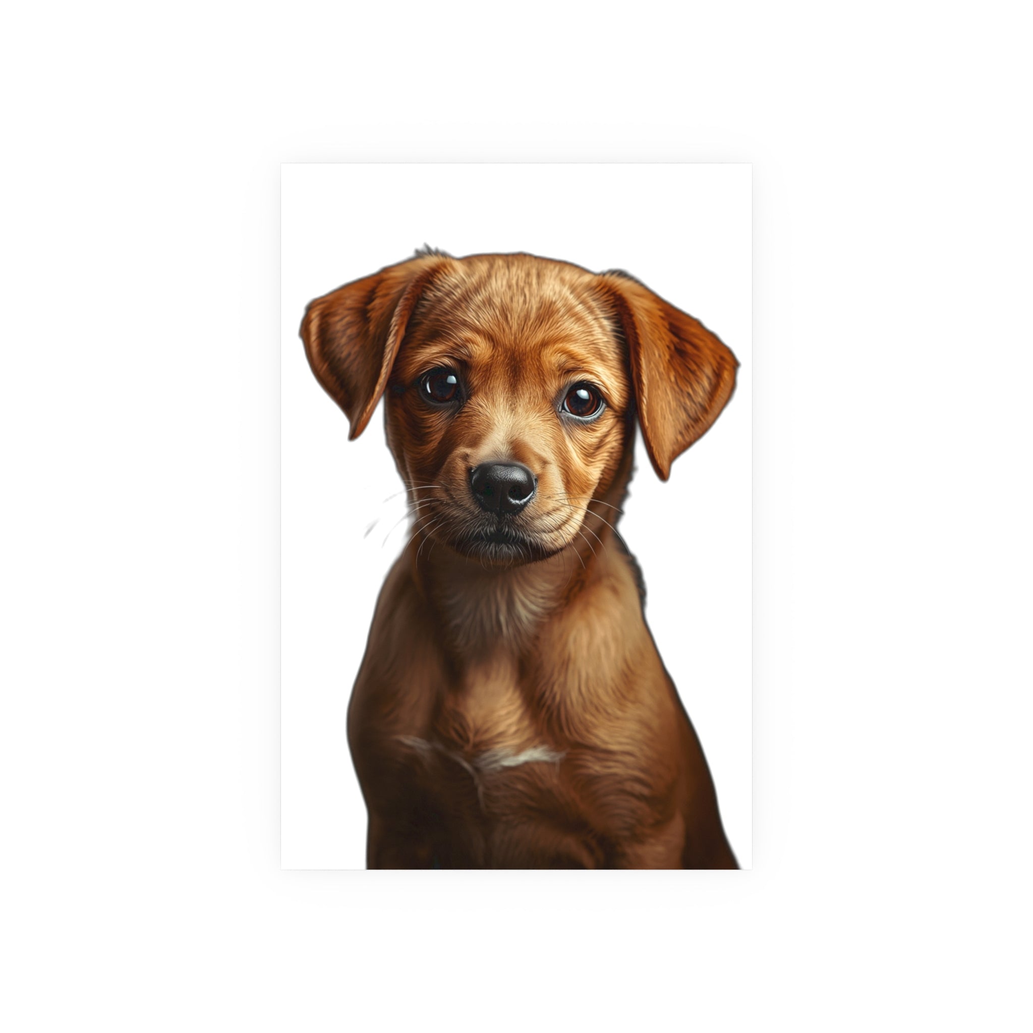 Puppy Portrait Poster | Satin Matte Dog Poster, animal lover poster