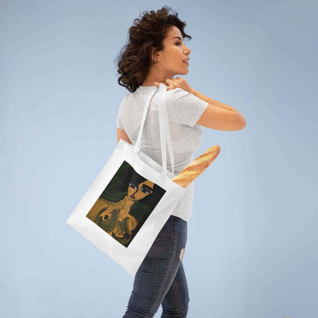 Abstract Woman Portrait Tote Bag | Expressionist Face Art