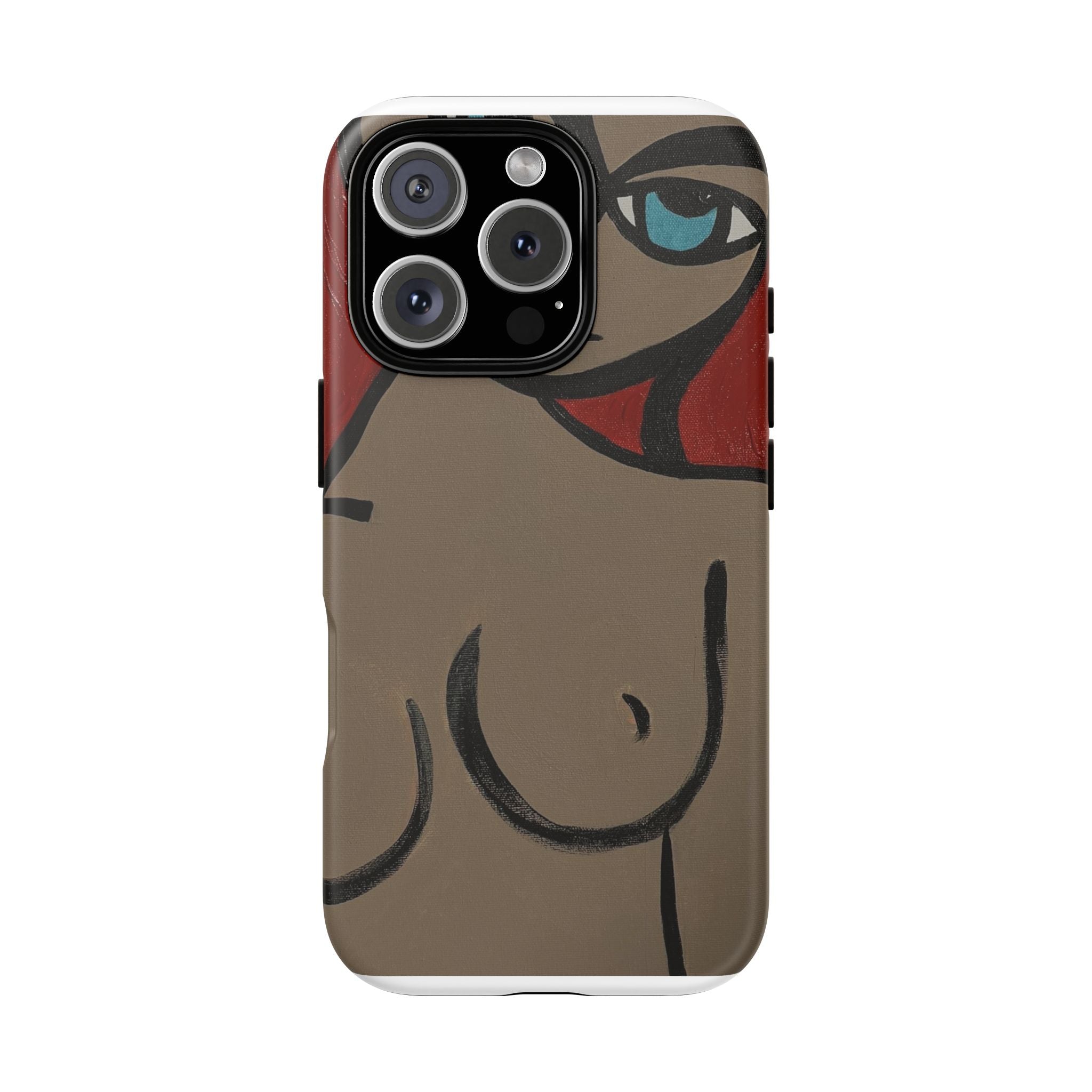 Coque de téléphone minimaliste | Figure féminine abstraite, faite main