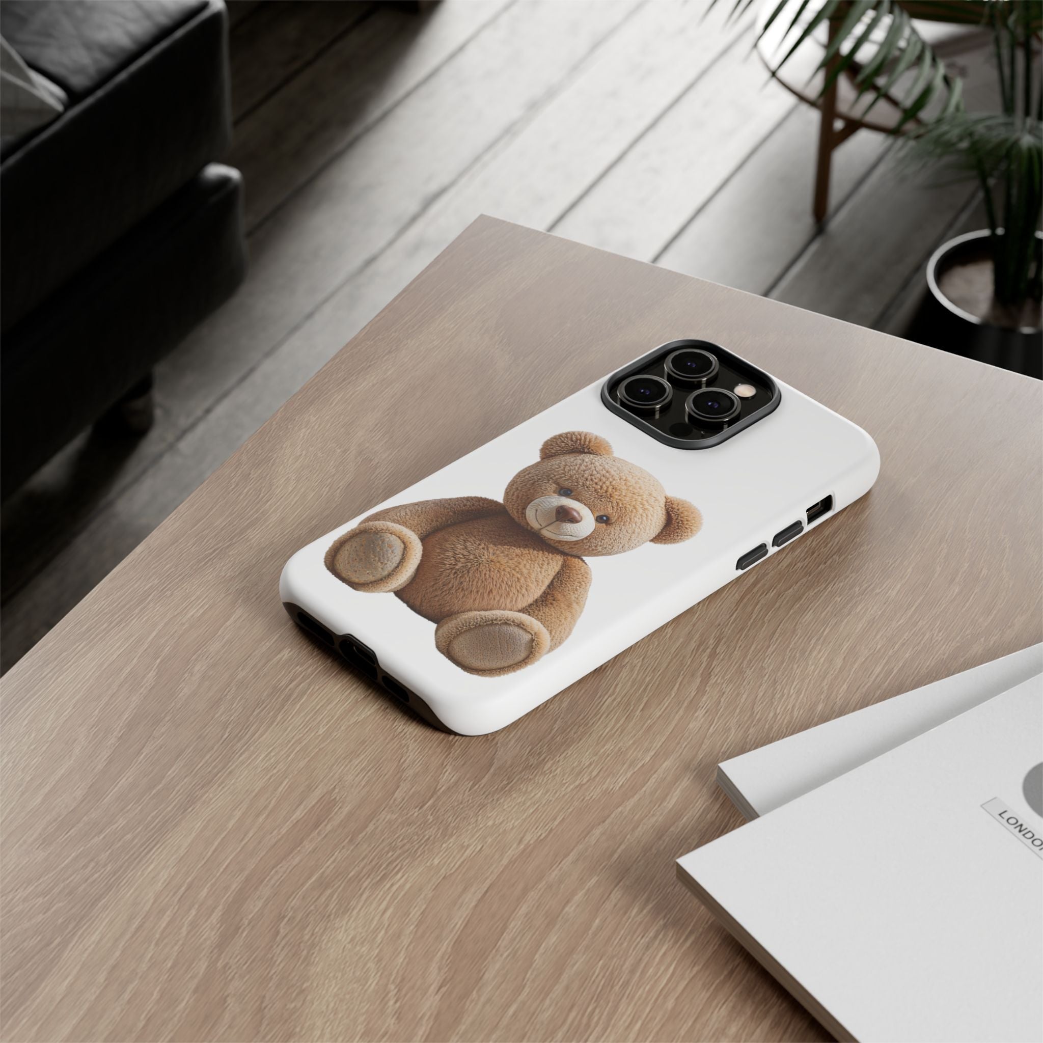 Teddy Bear Phone Case | Cute Plush Toy Illustration, i-phone, Samsung, Google phone