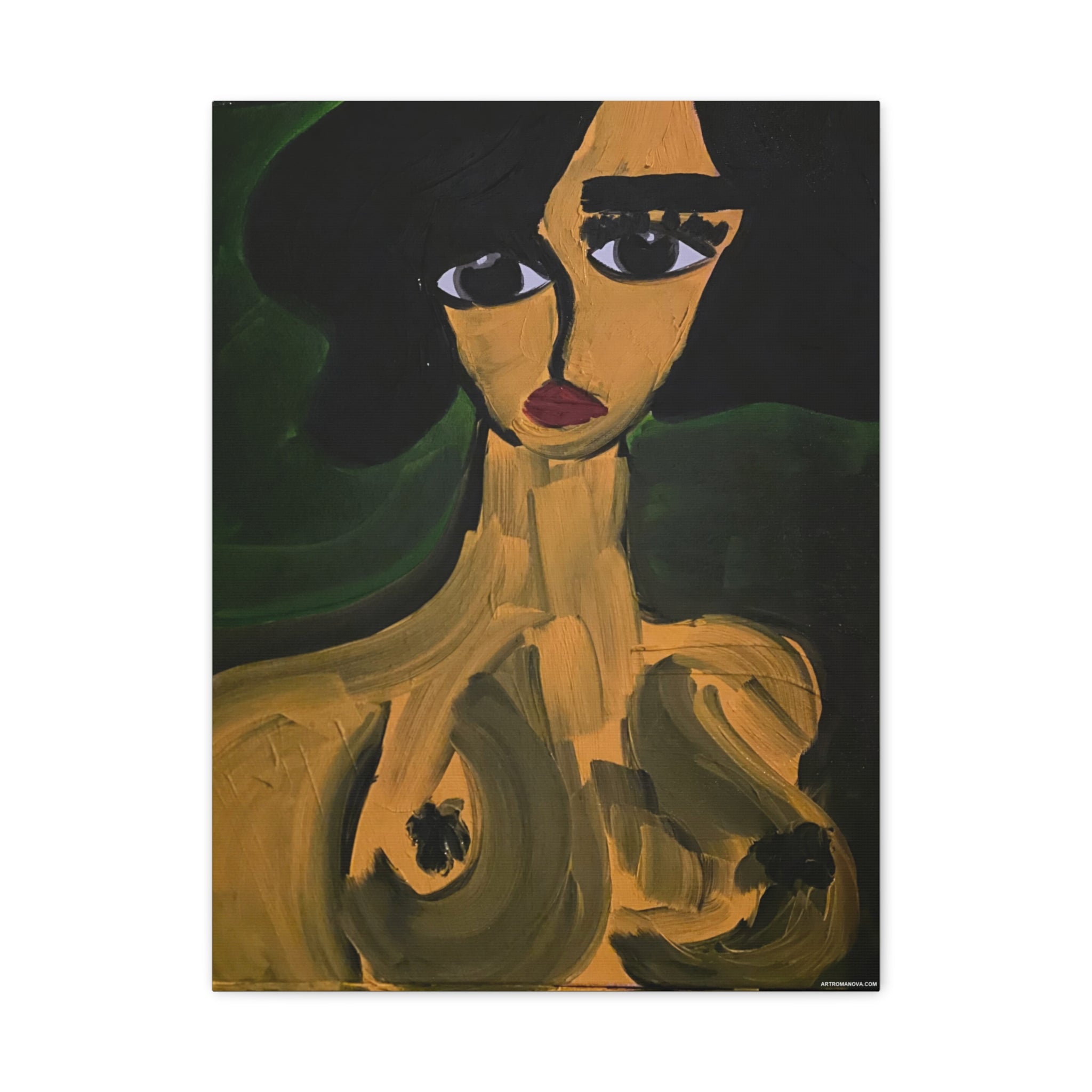 Toile de portrait abstrait | Art contemporain sur toile, art minimaliste