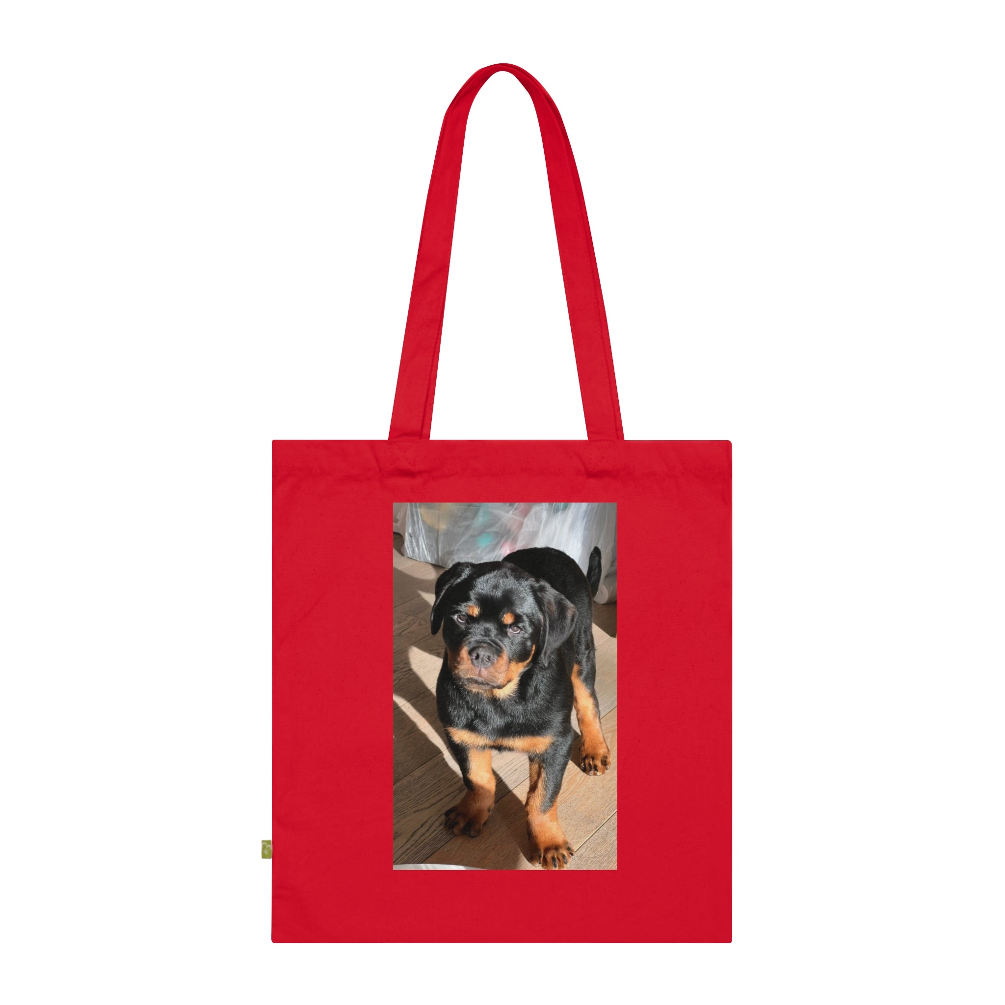 Sac fourre-tout photo Rottweiler | Sac fourre-tout en toile avec portrait de chien, en coton écologique