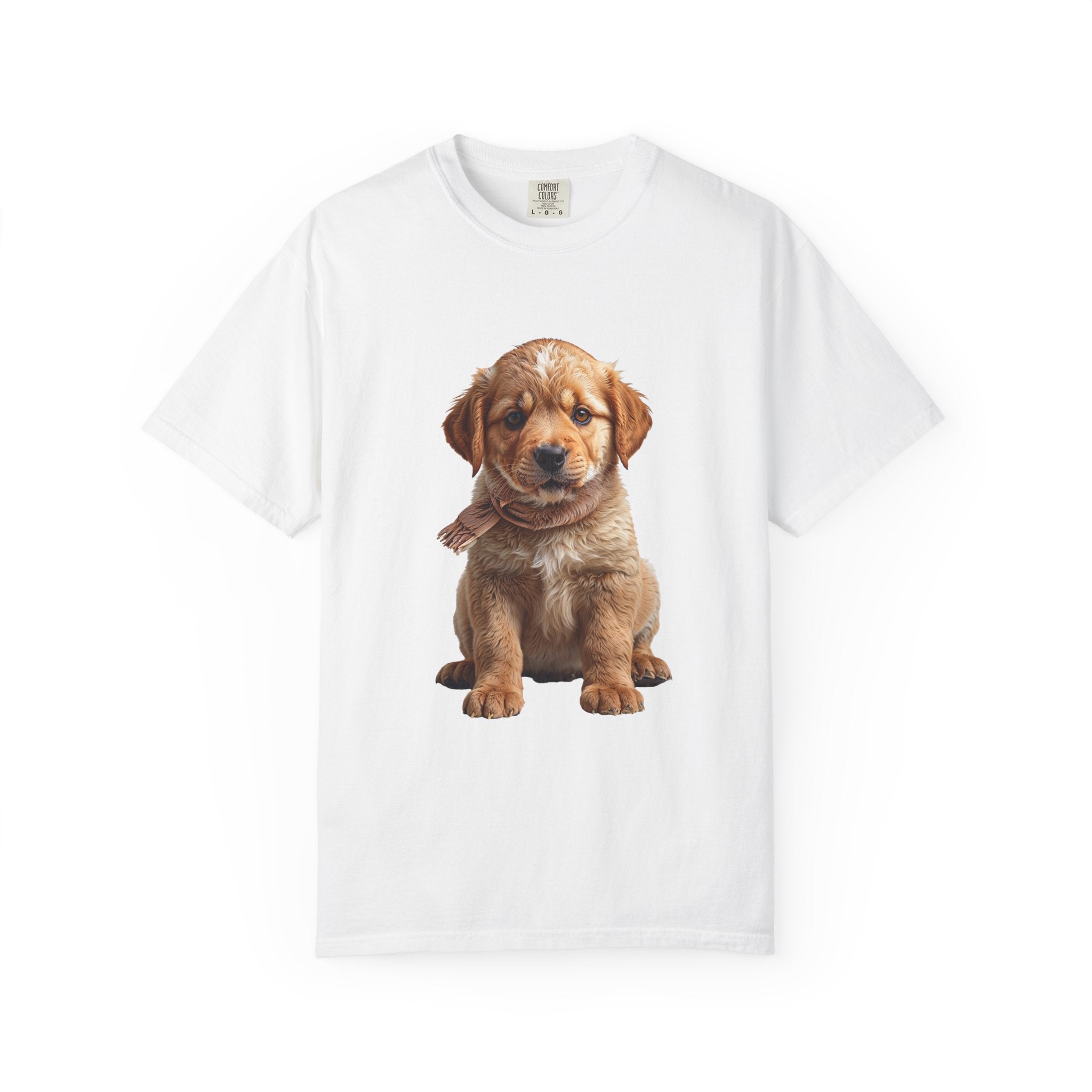 T-shirt chiot Golden Retriever | T-shirt photo de chien mignon