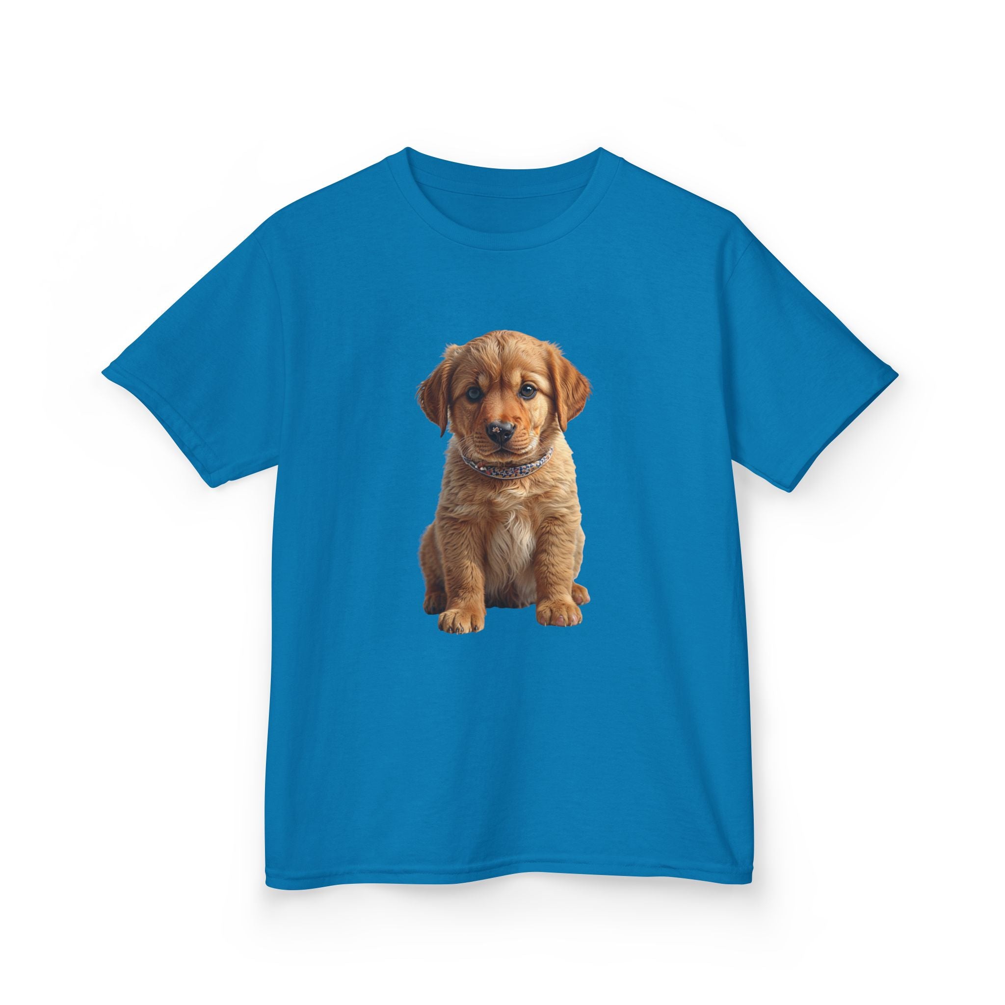 T-shirt enfant illustration chiot marron | T-shirt chien mignon, amoureux des animaux