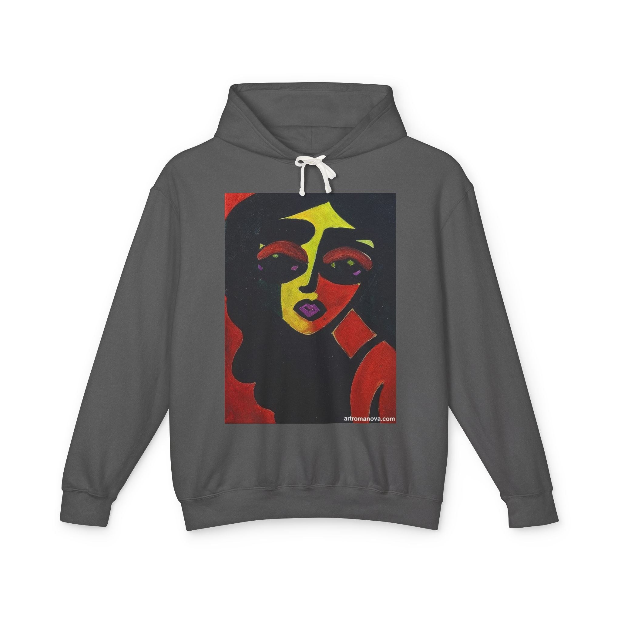 Abstract Woman Face Portrait Hoodie | Minimal Line Art, Modern Portrait Sweatshirt