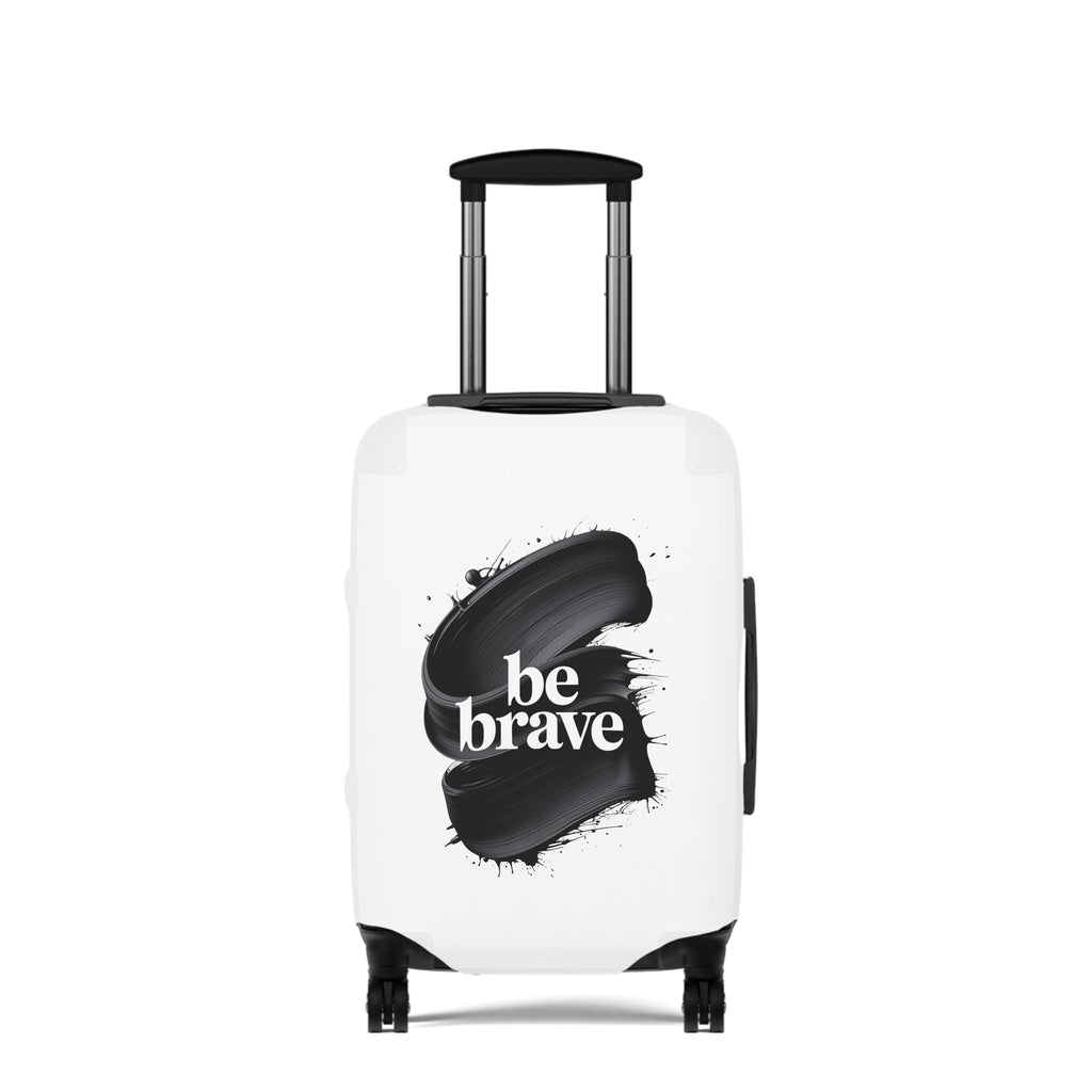 Housse de valise Be Brave à motifs de coups de pinceau | Étui de voyage inspirant