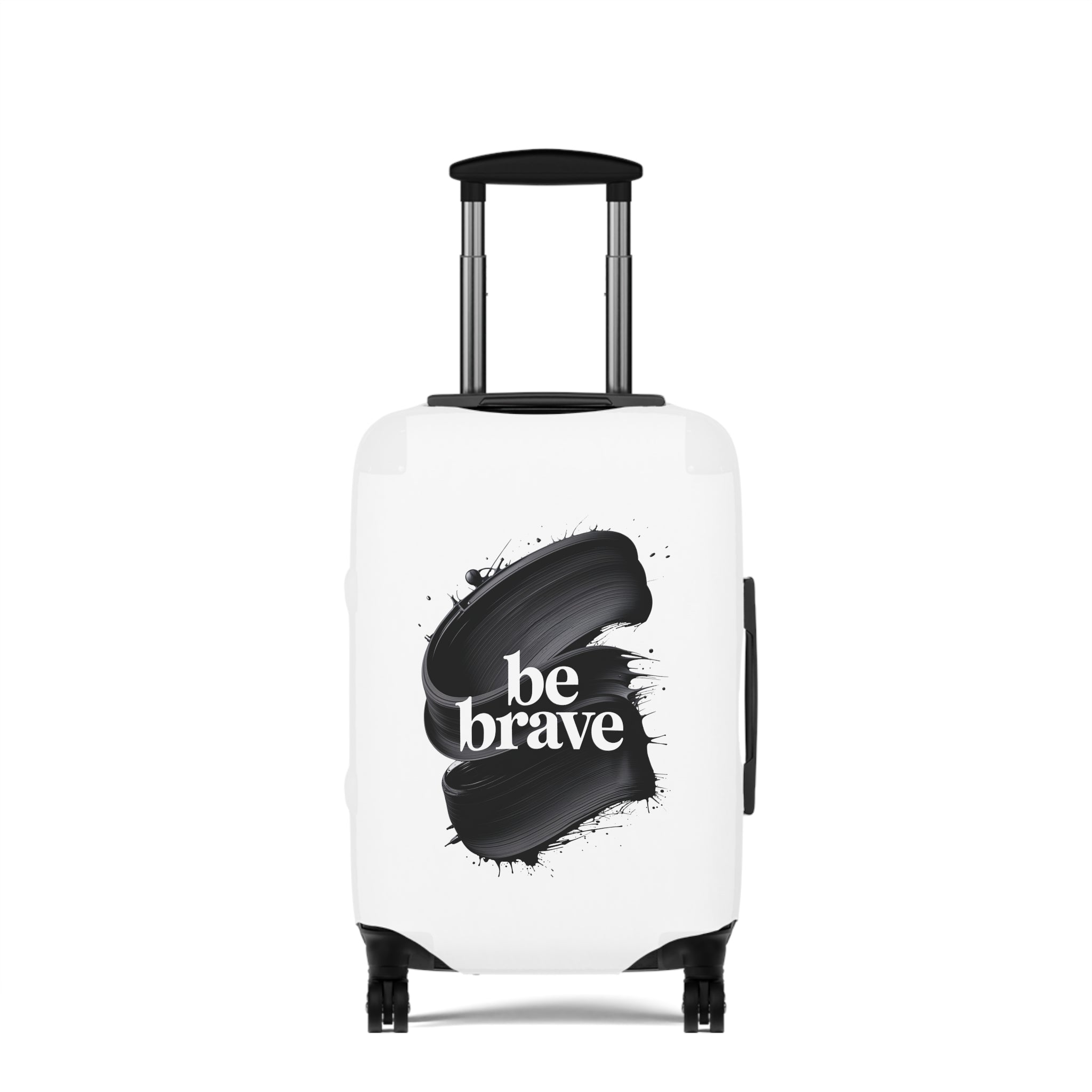 Housse de valise Be Brave à motifs de coups de pinceau | Étui de voyage inspirant