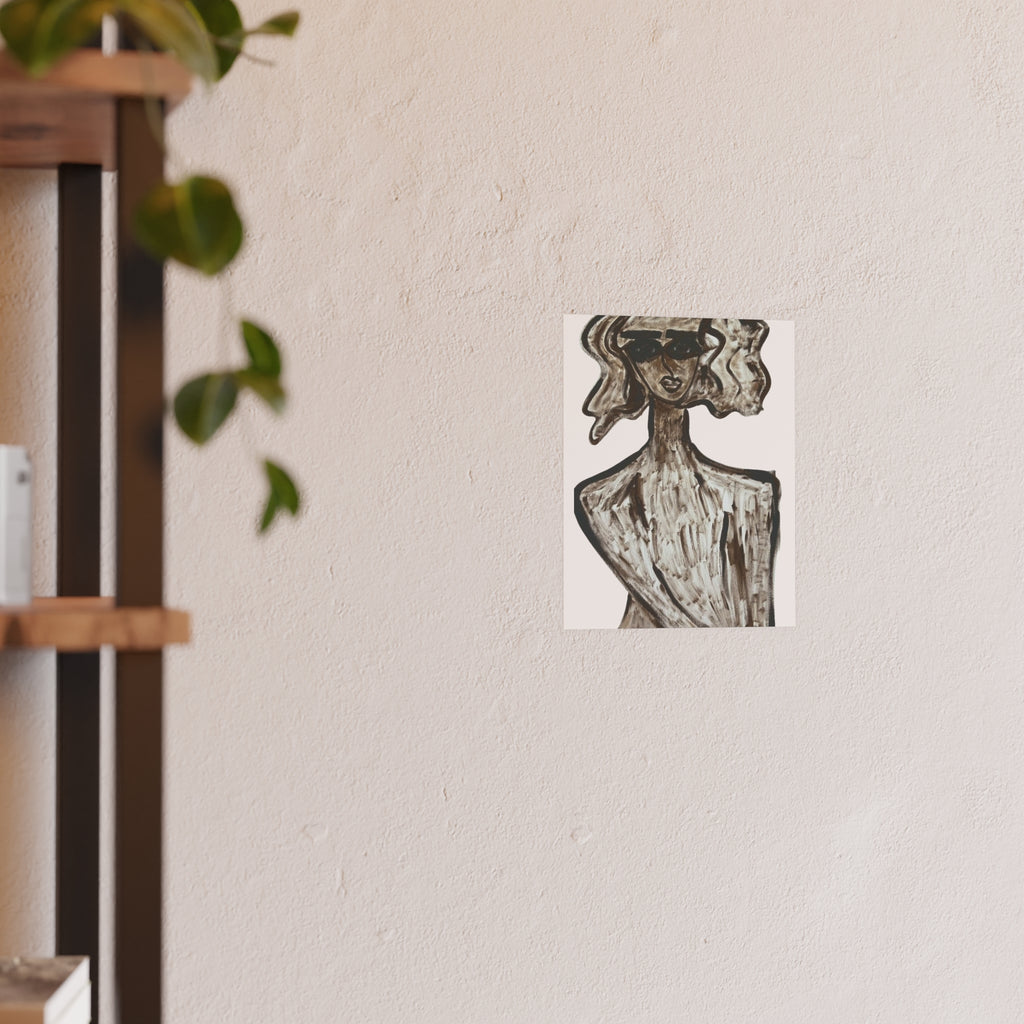 Monochrome Abstract Woman Poster | Poster