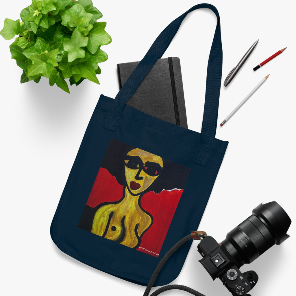 Sac fourre-tout abstrait | Sac fourre-tout en toile d'art moderne, fait main, en coton écologique