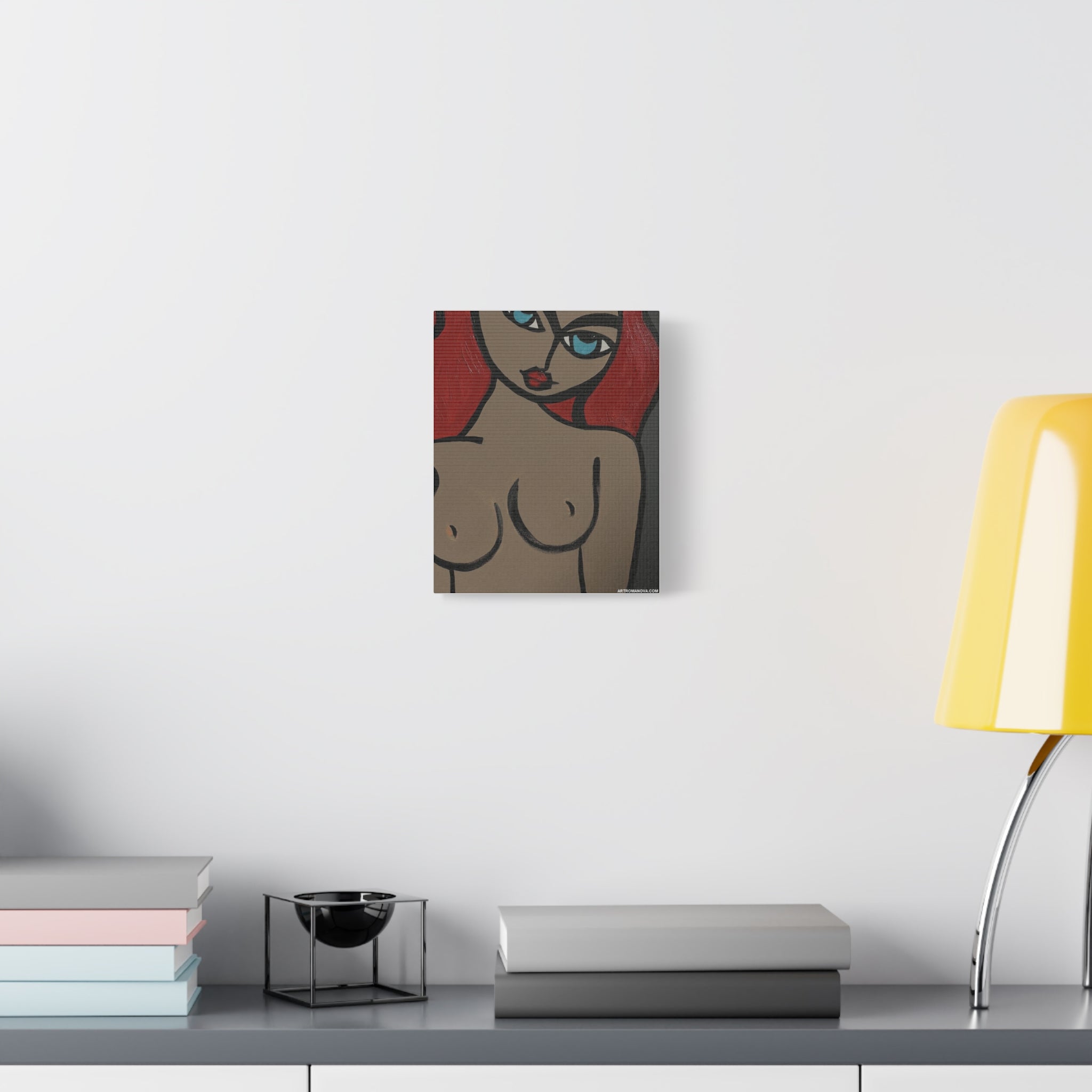 Portrait abstrait de femme nue sur toile | Art contemporain