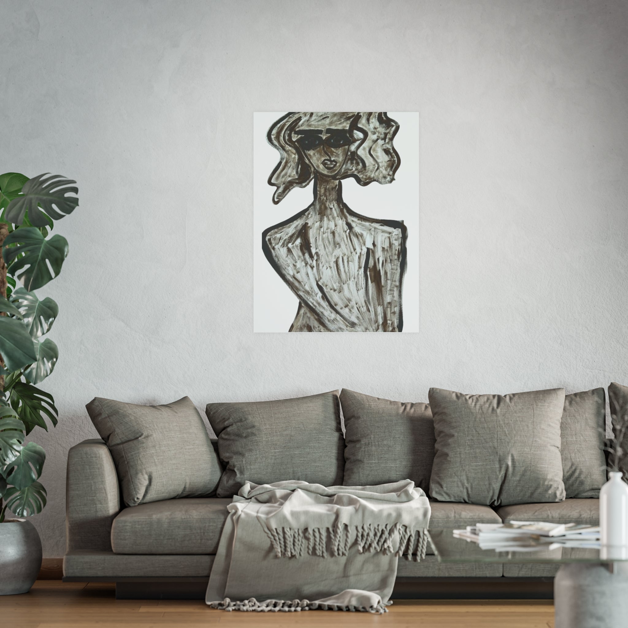 Monochrome Abstract Woman Poster | Poster