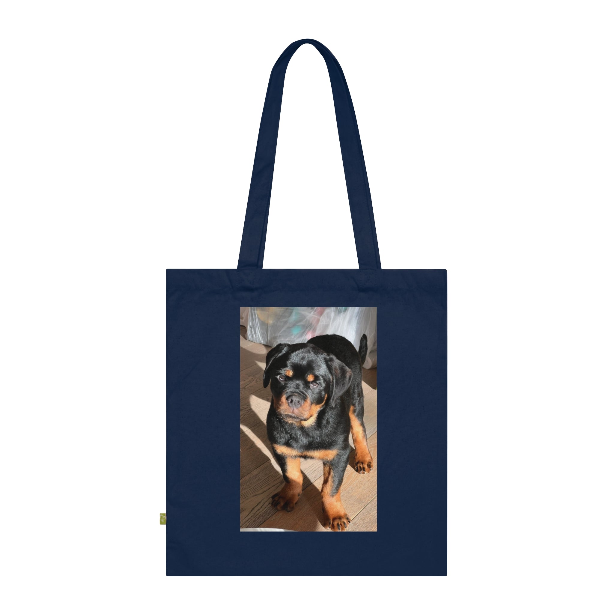 Sac fourre-tout photo Rottweiler | Sac fourre-tout en toile avec portrait de chien, en coton écologique