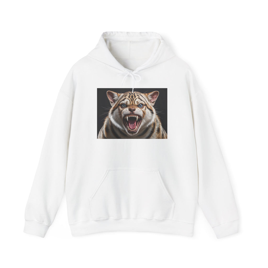 Sweat à capuche avec tête de tigre rugissant | Sweat-shirt avec portrait de tigre féroce