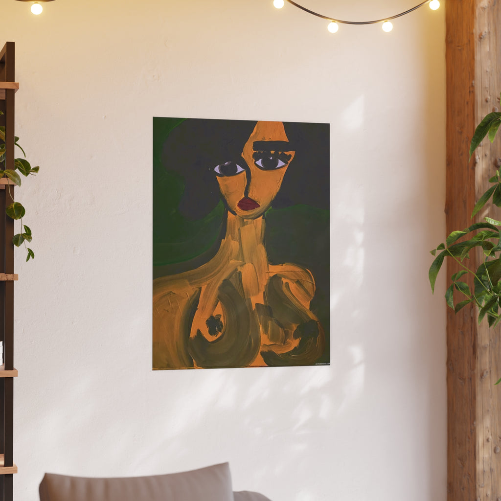 Abstract Female Portrait Poster | Satin or Archival Matte Poster, contemporary art