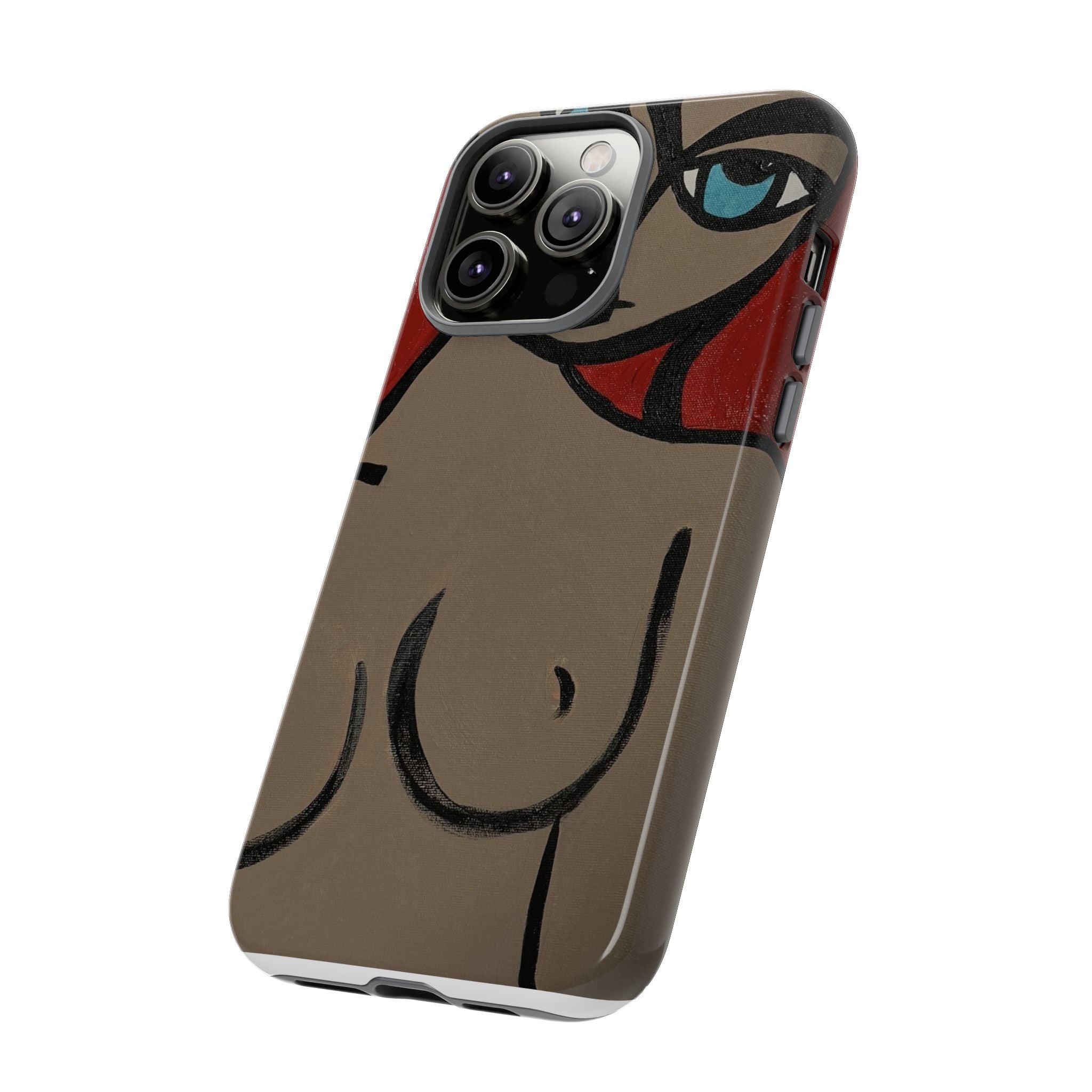 Coque de téléphone minimaliste | Figure féminine abstraite, faite main