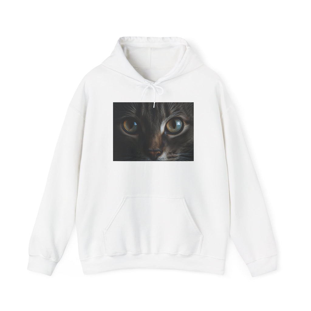 Sweat à capuche Yeux de chat en gros plan | Pull à motif visage de chat, portrait félin