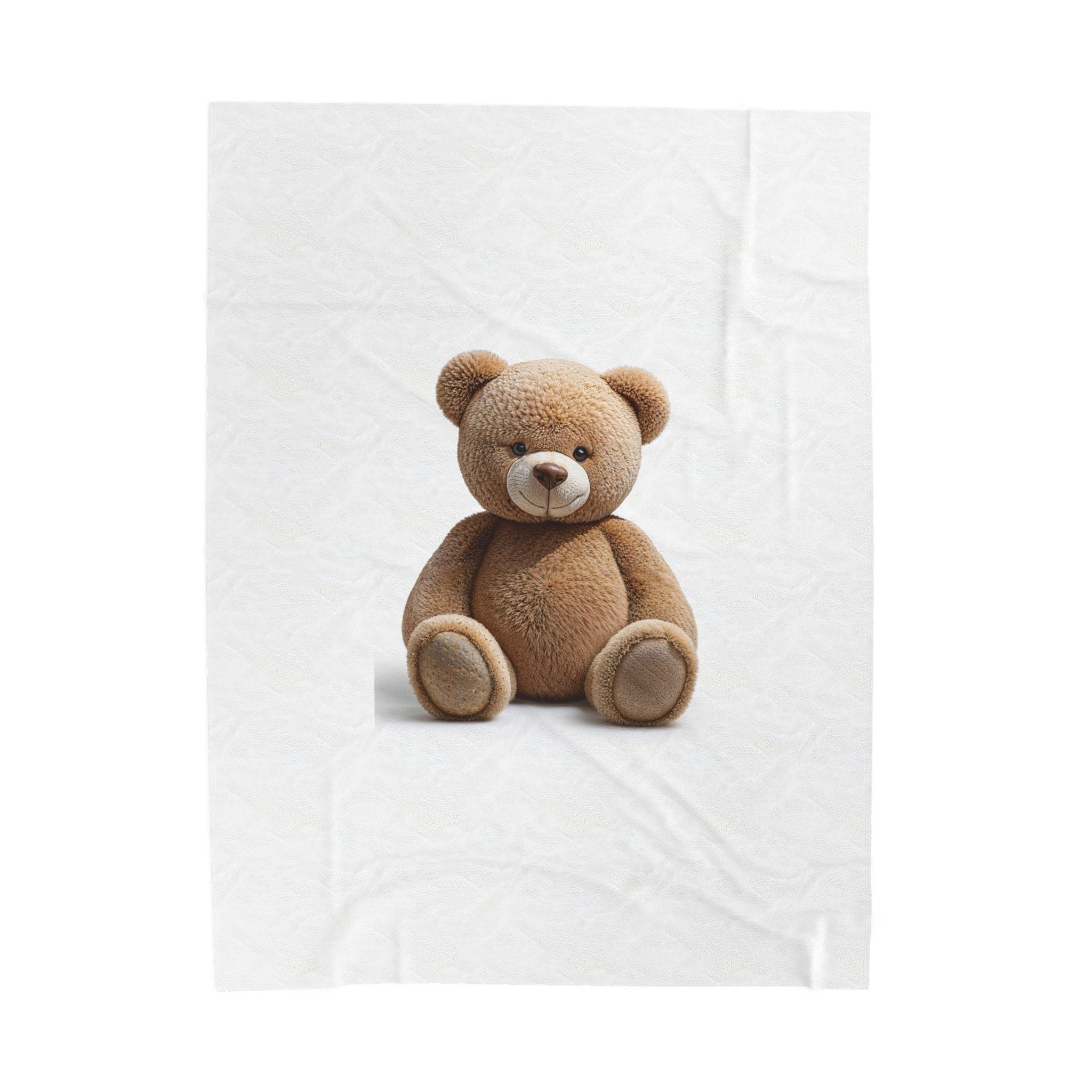 Couverture en velours peluche ours en peluche marron | Plaid mignon en peluche