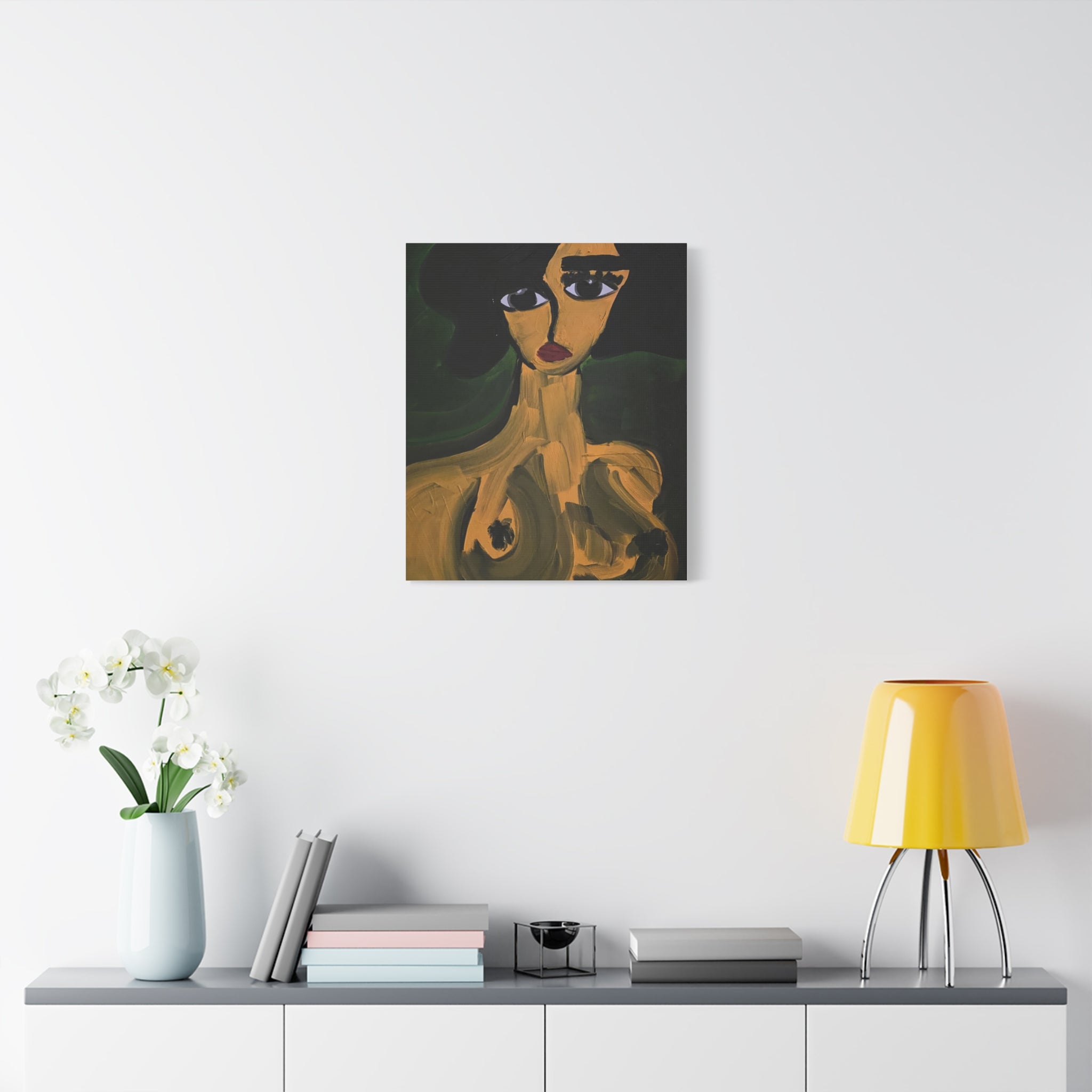 Toile de portrait abstrait | Art contemporain sur toile, art minimaliste